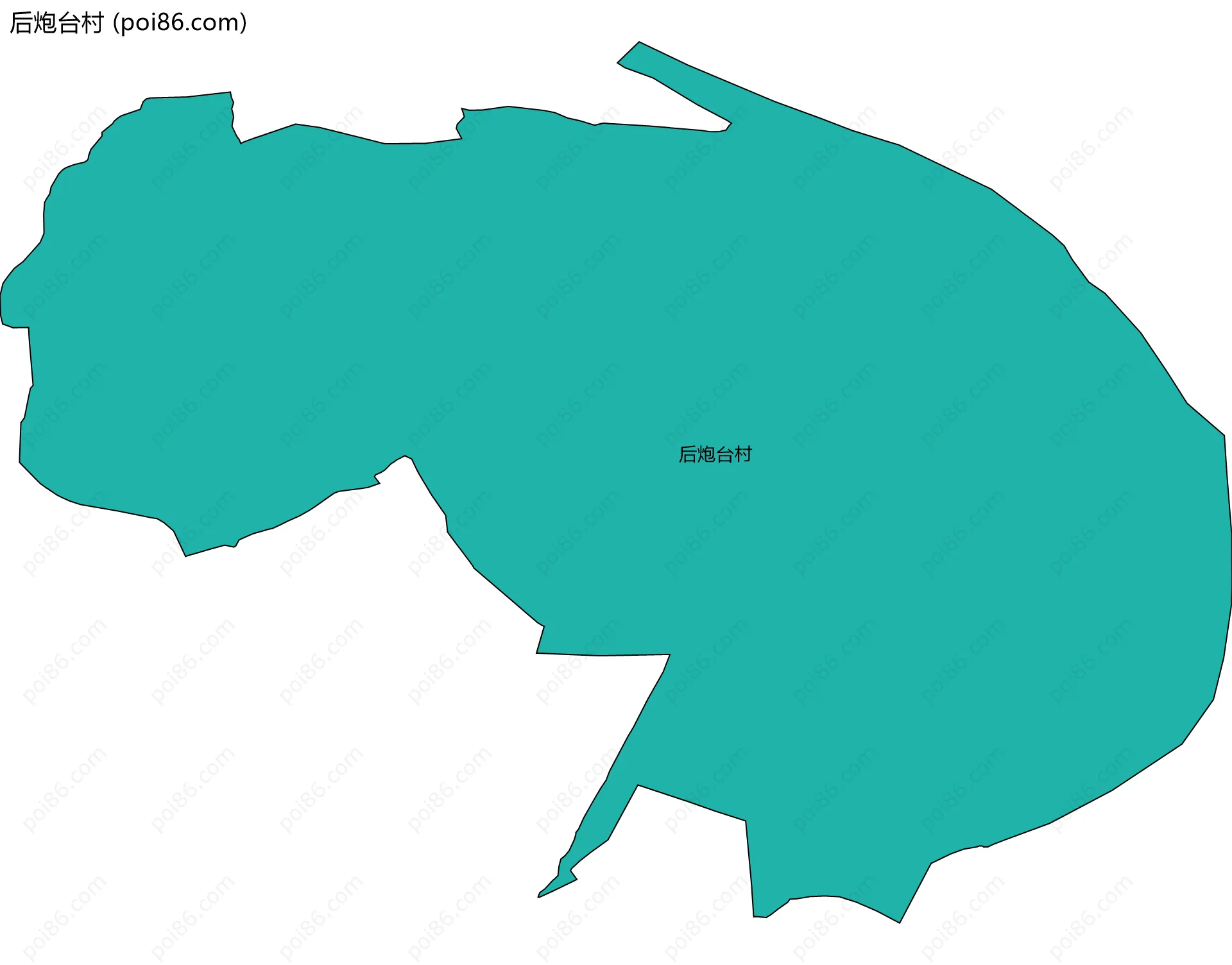 后炮台村边界地图