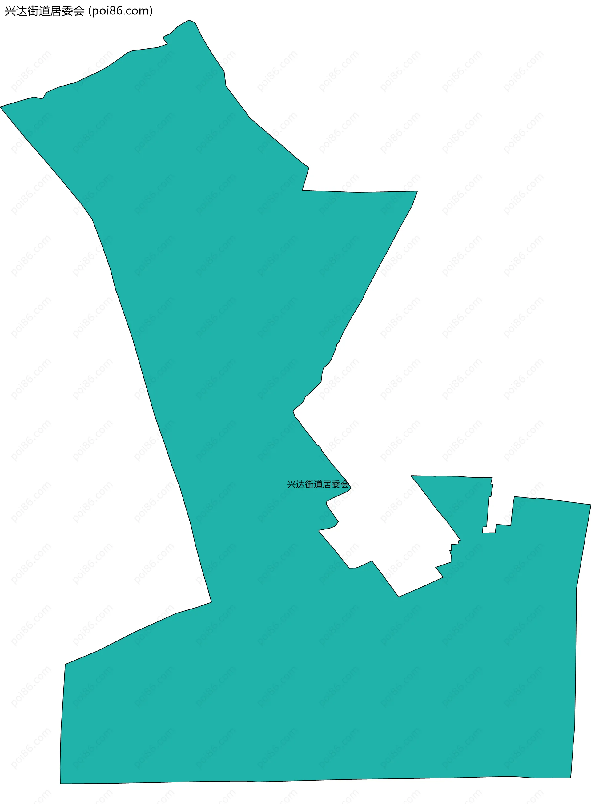 兴达街道居委会边界地图