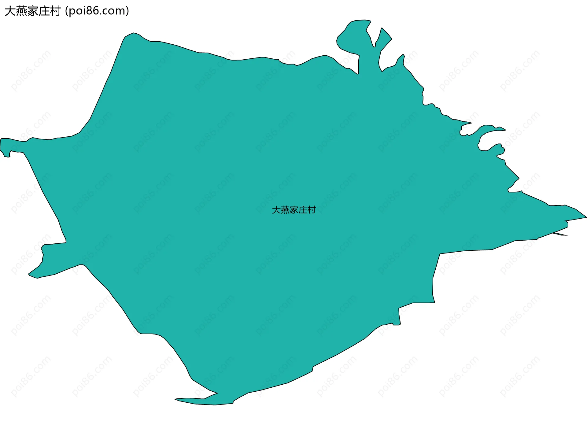 大燕家庄村边界地图