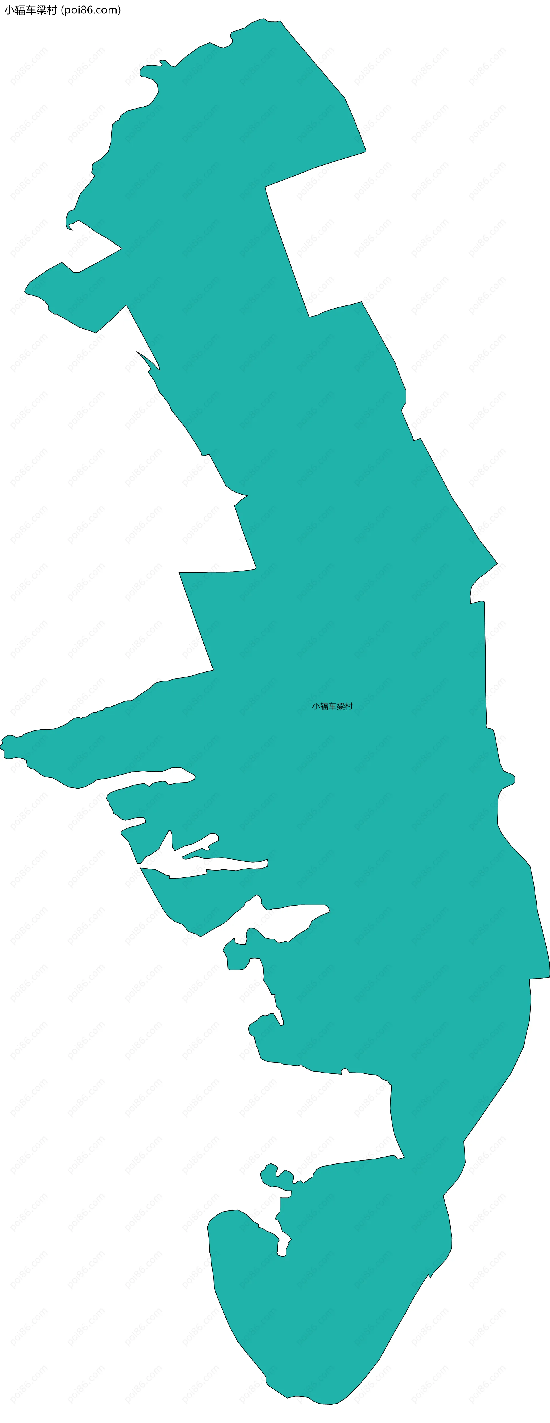 小辐车梁村边界地图