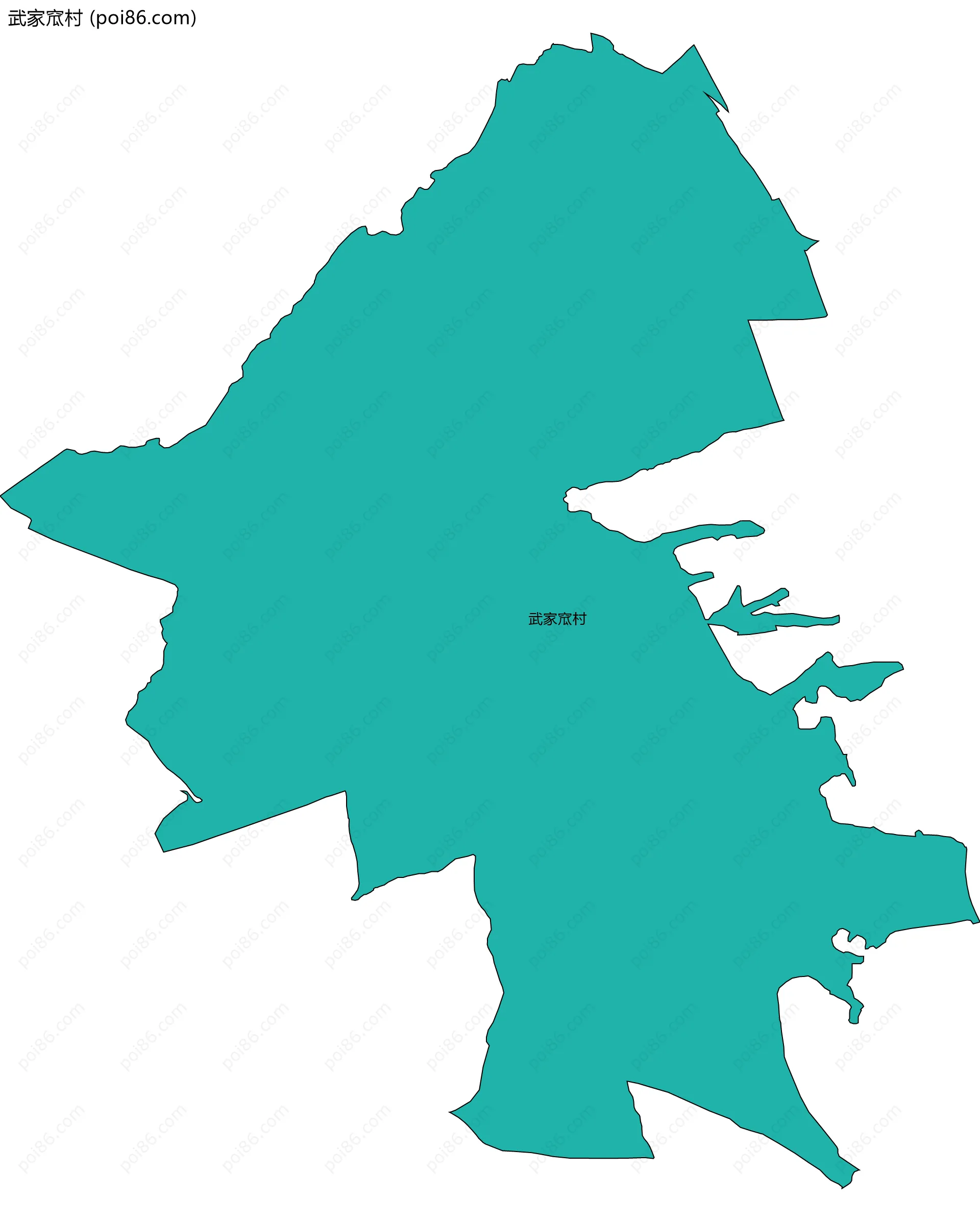 武家窊村边界地图