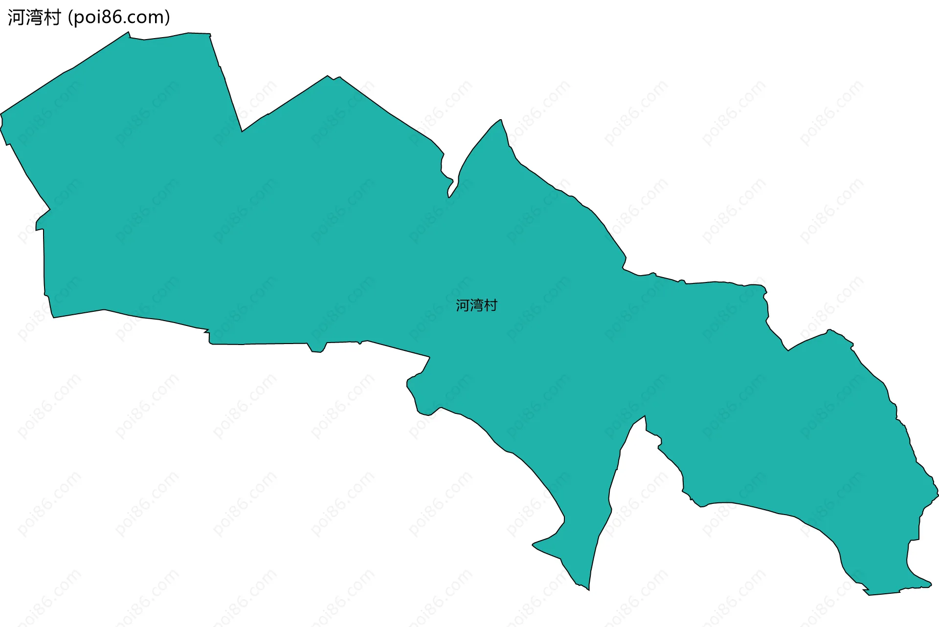 河湾村边界地图