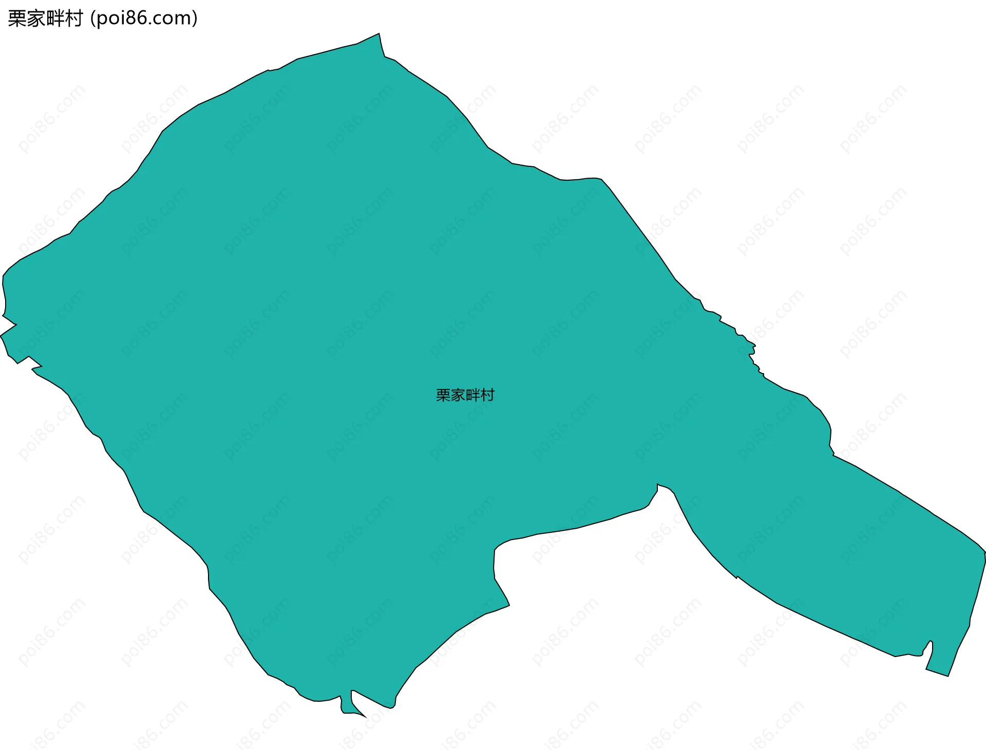 栗家畔村边界地图