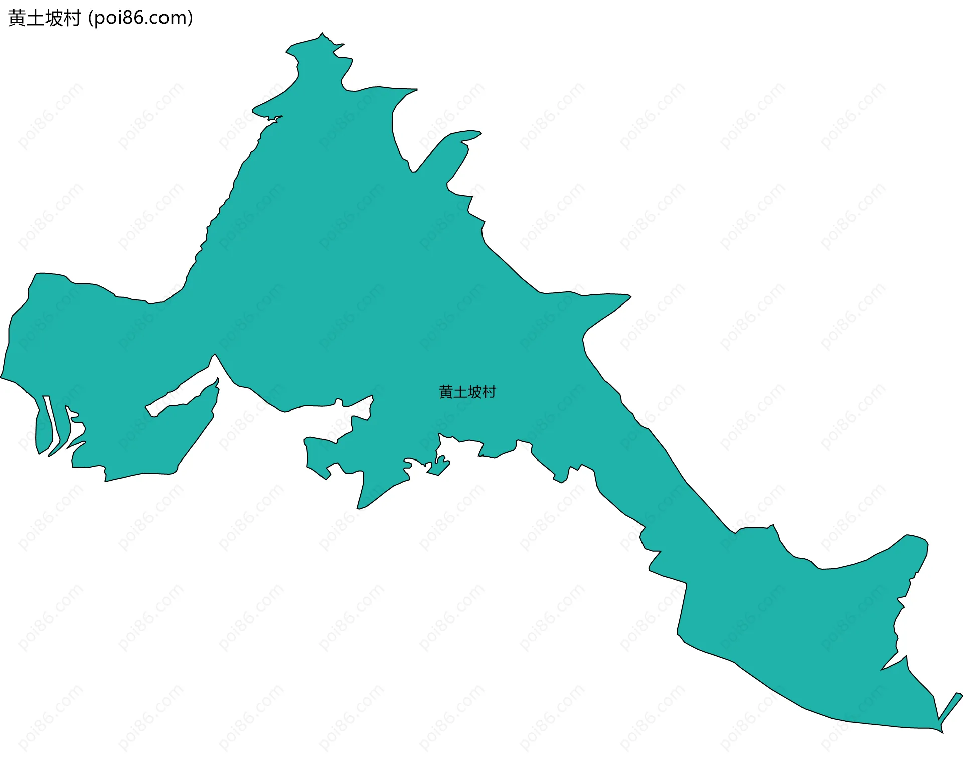 黄土坡村边界地图