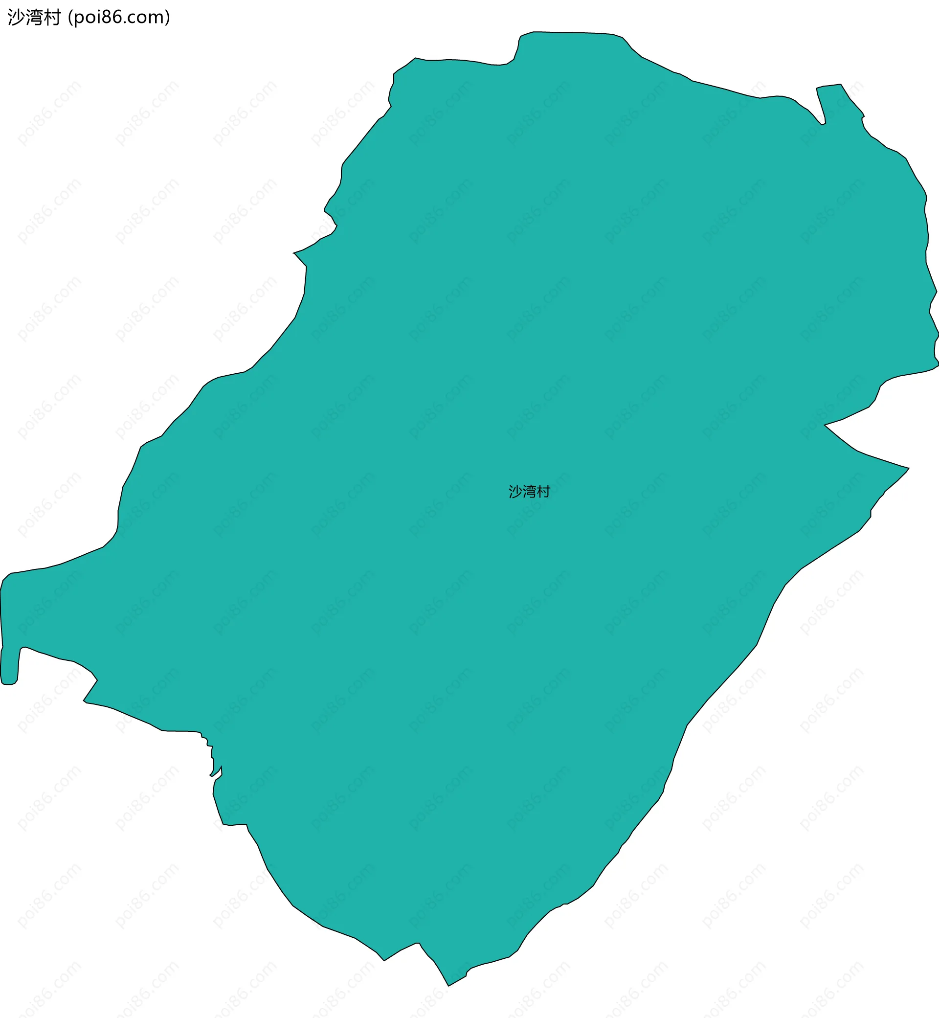 沙湾村边界地图