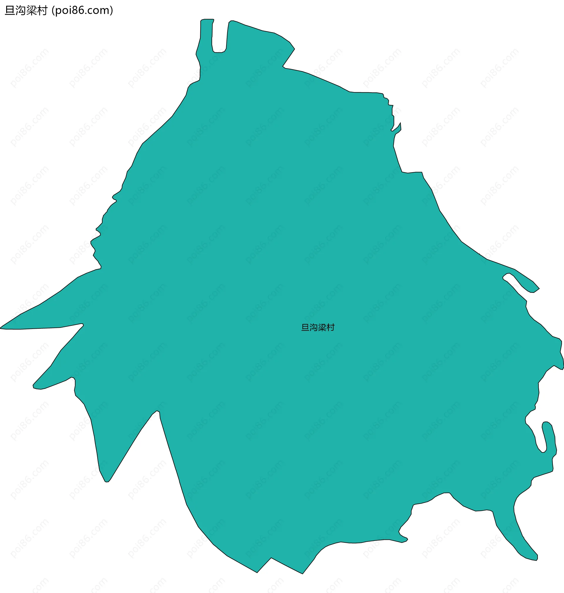 旦沟梁村边界地图