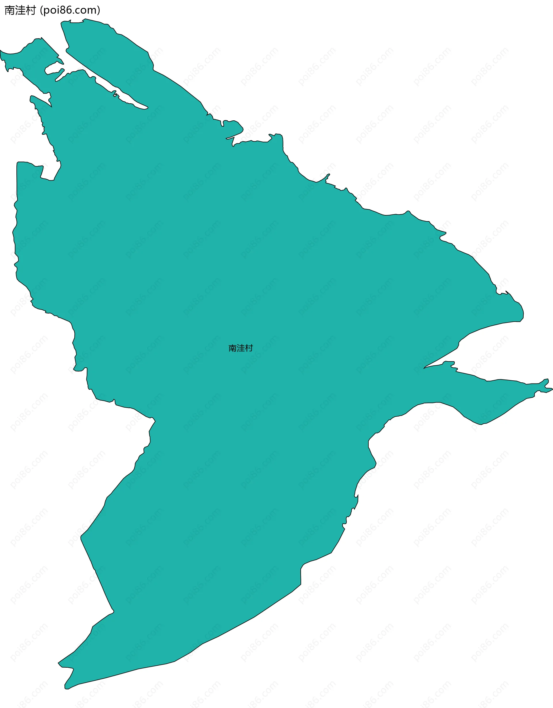 南洼村边界地图