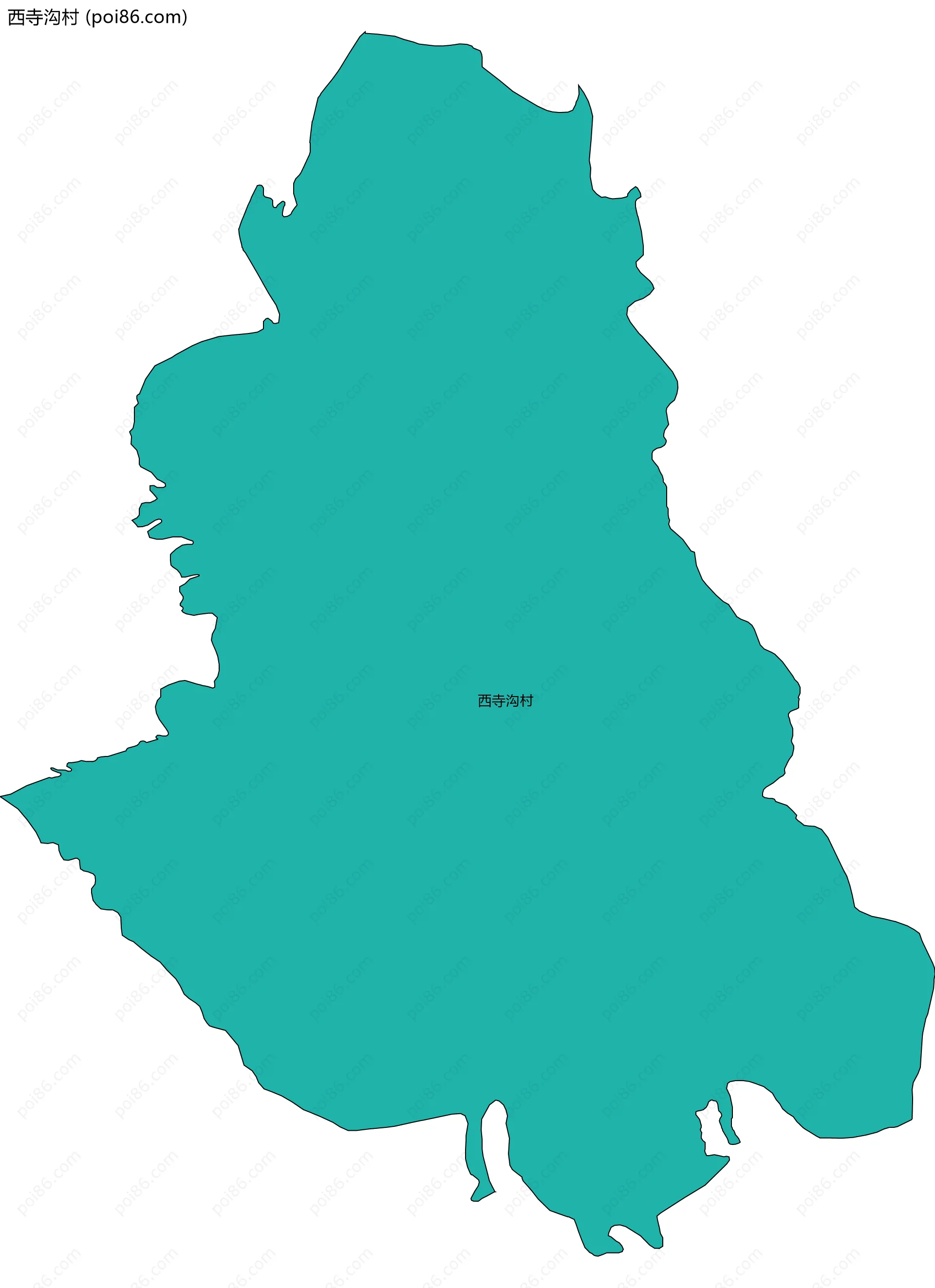 西寺沟村边界地图