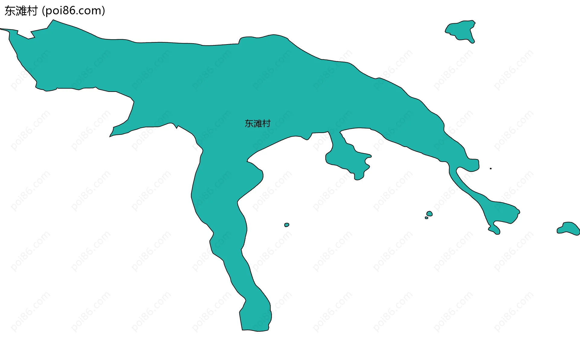 东滩村边界地图