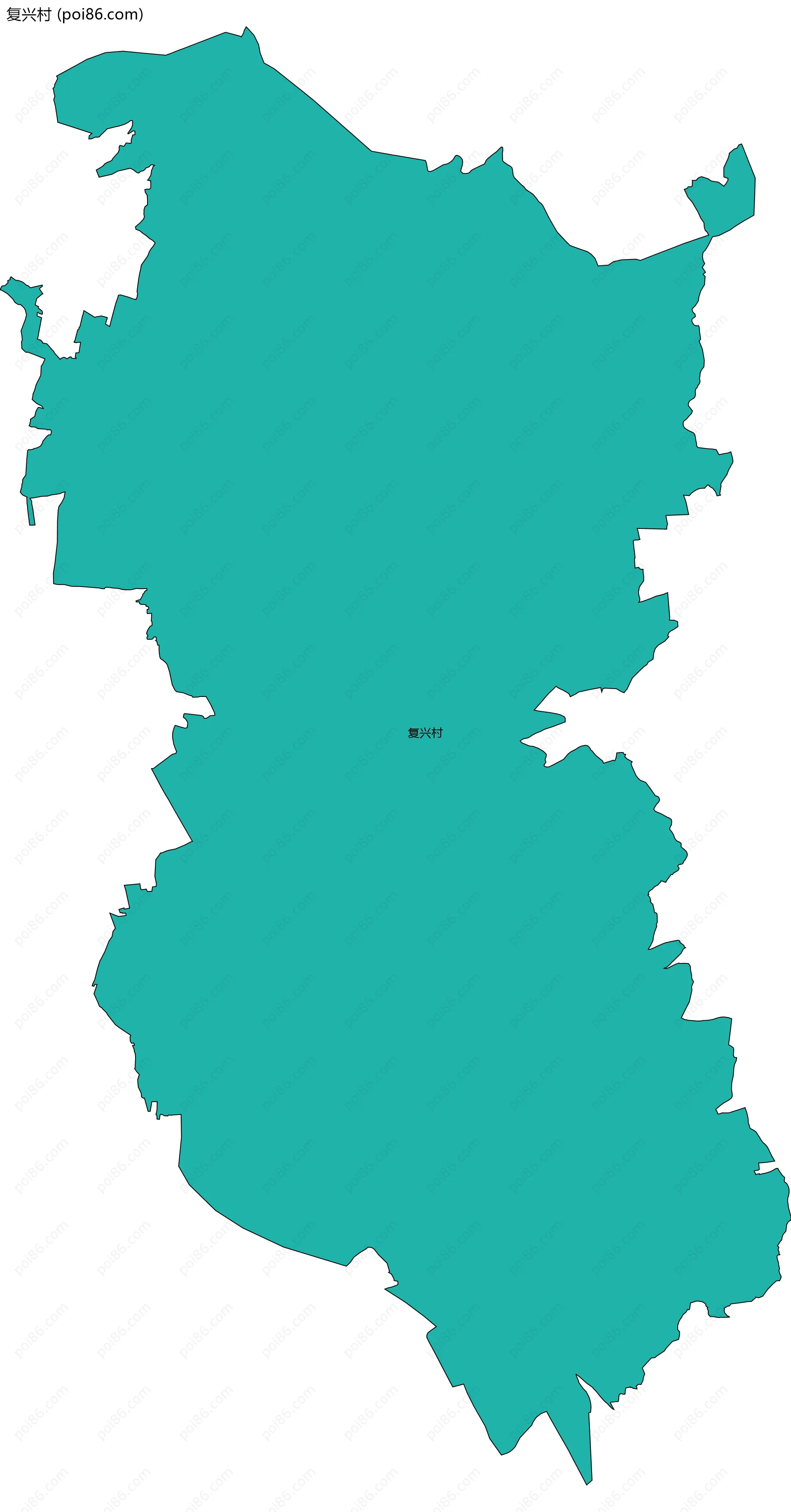 复兴村边界地图