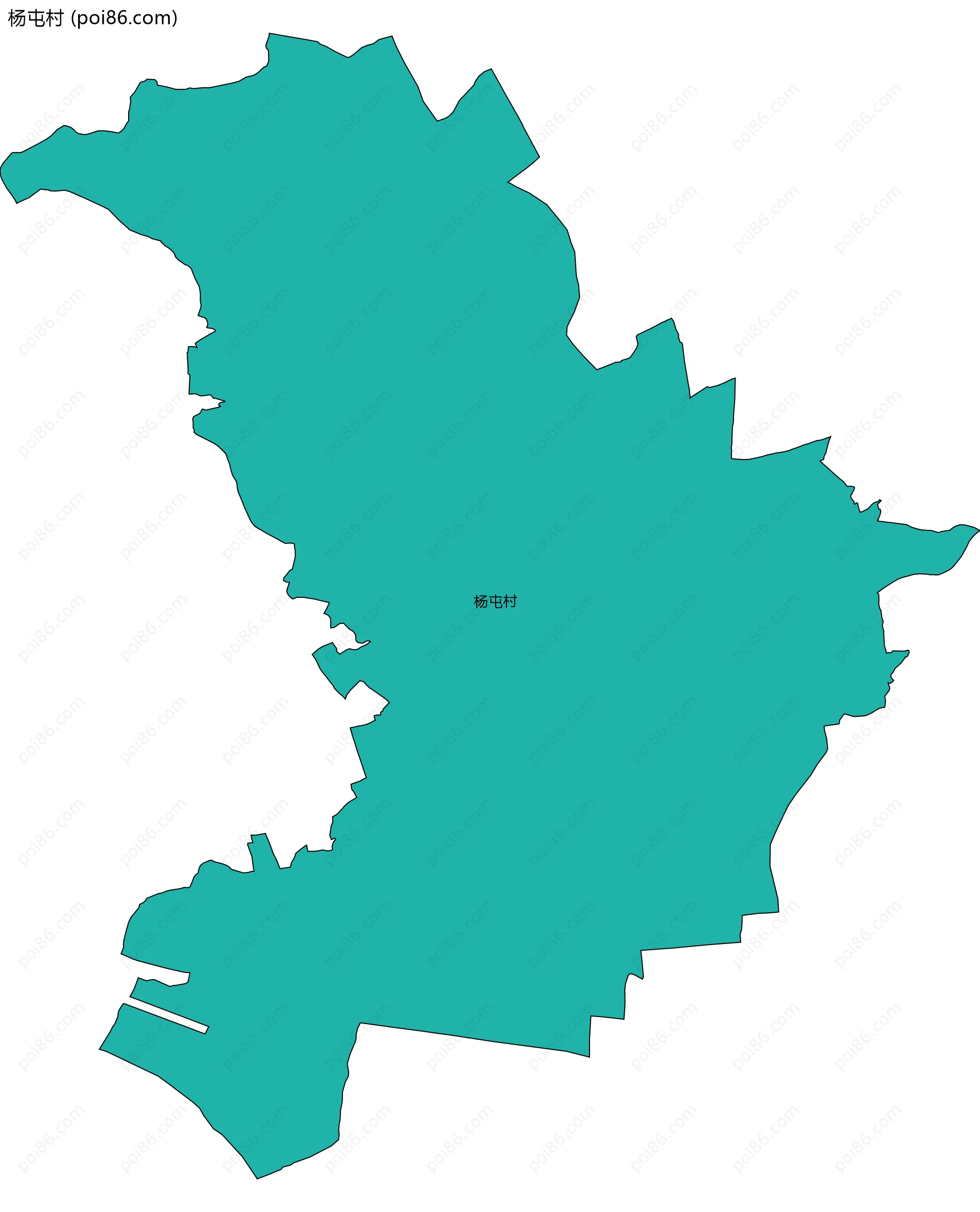 杨屯村边界地图