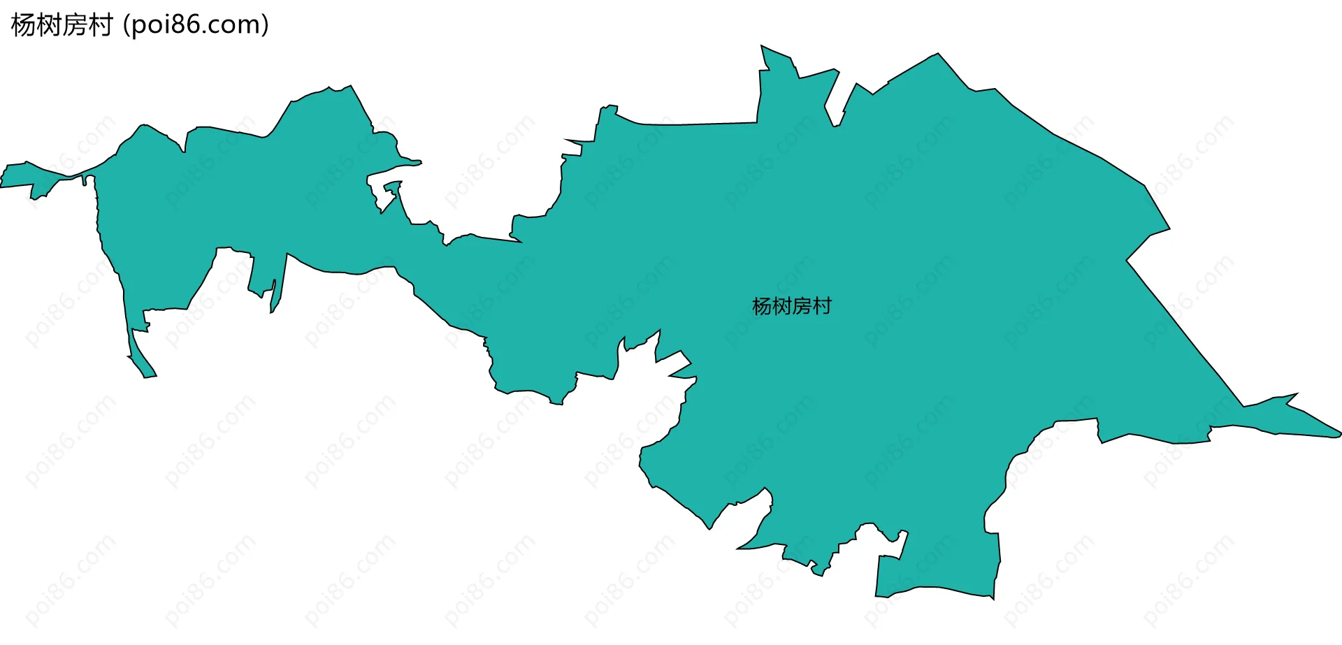 杨树房村边界地图