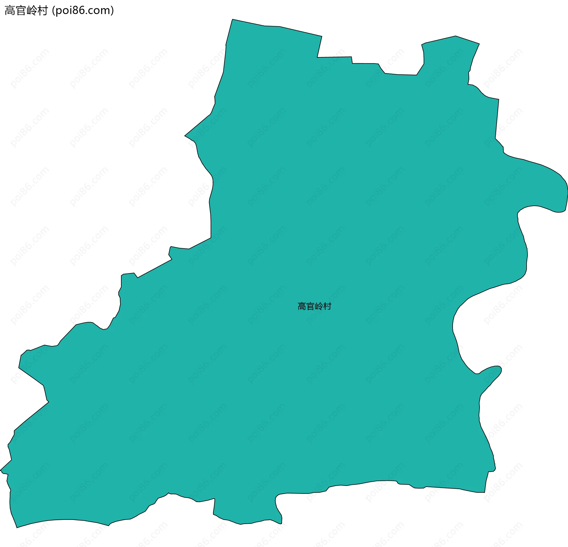 高官岭村边界地图