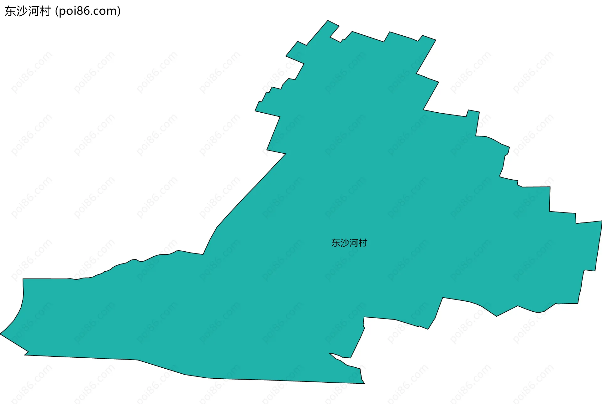 东沙河村边界地图