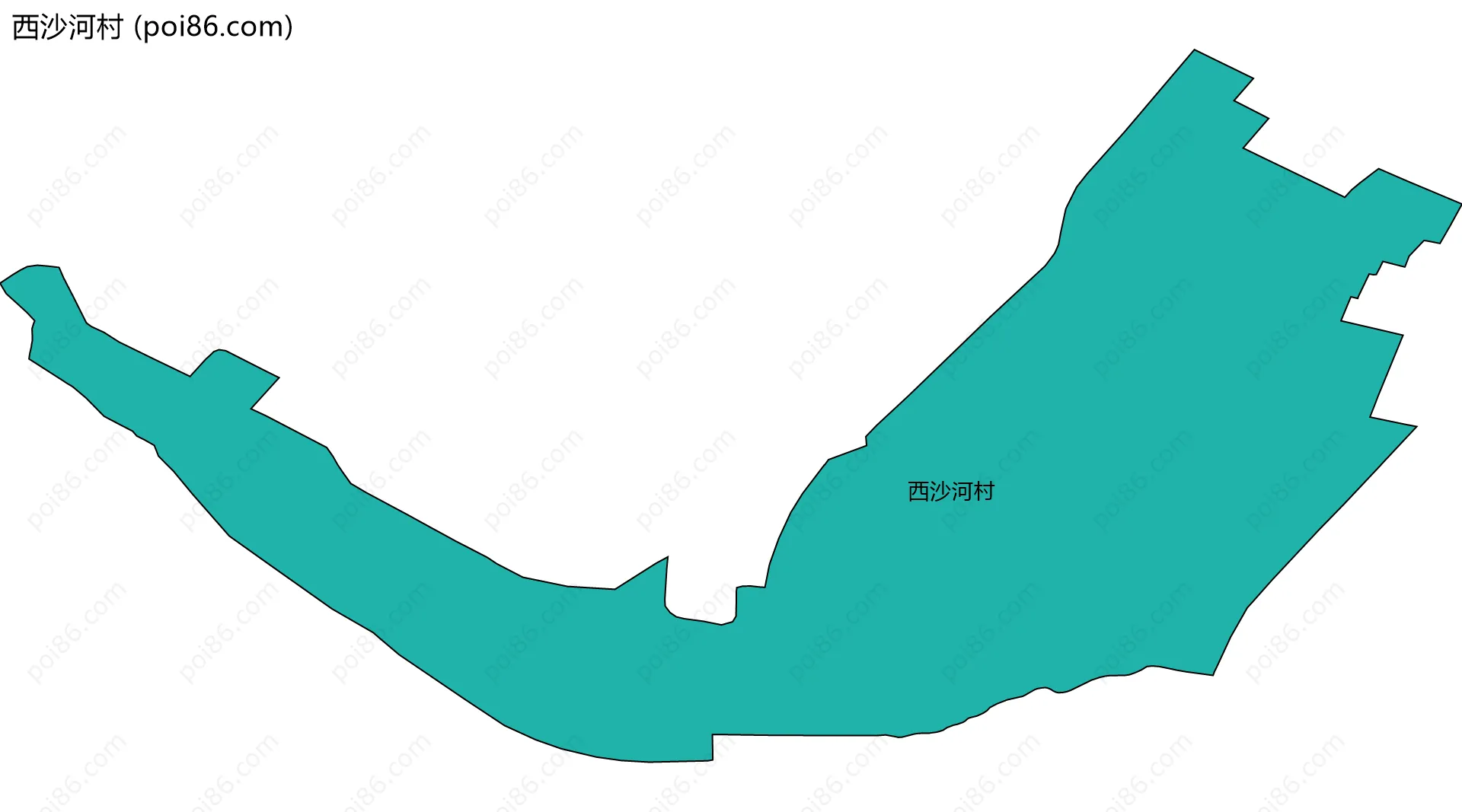 西沙河村边界地图