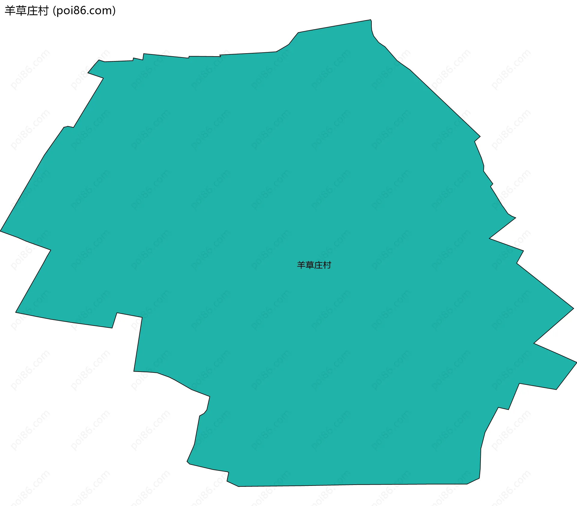 羊草庄村边界地图