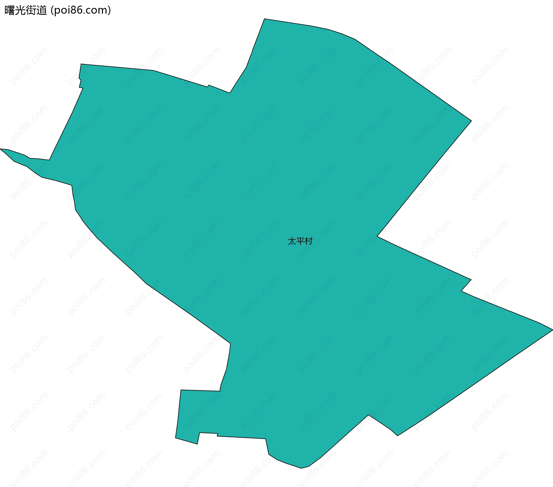 曙光街道边界地图(五级行政区划)