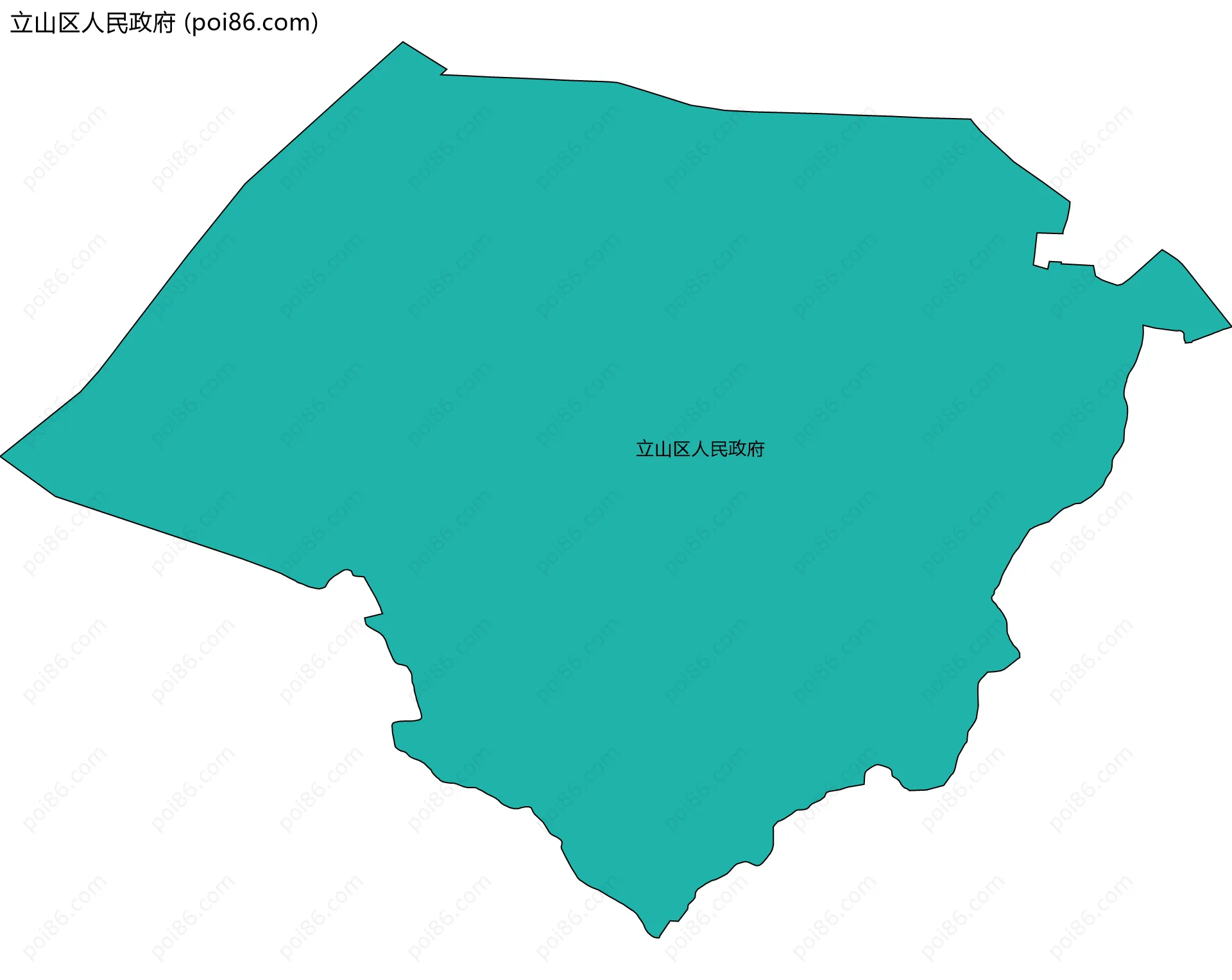 立山区人民政府边界地图
