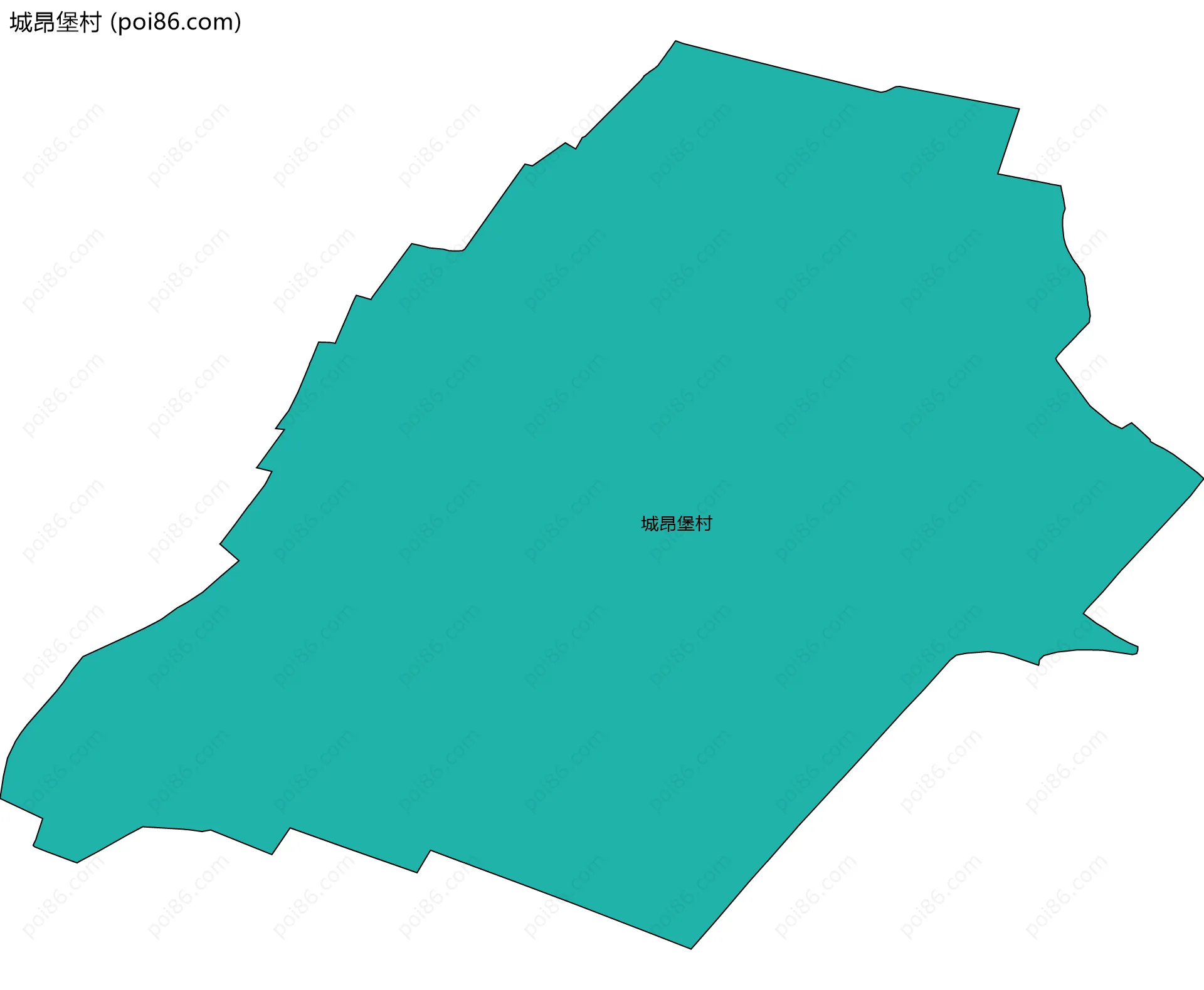 城昂堡村边界地图
