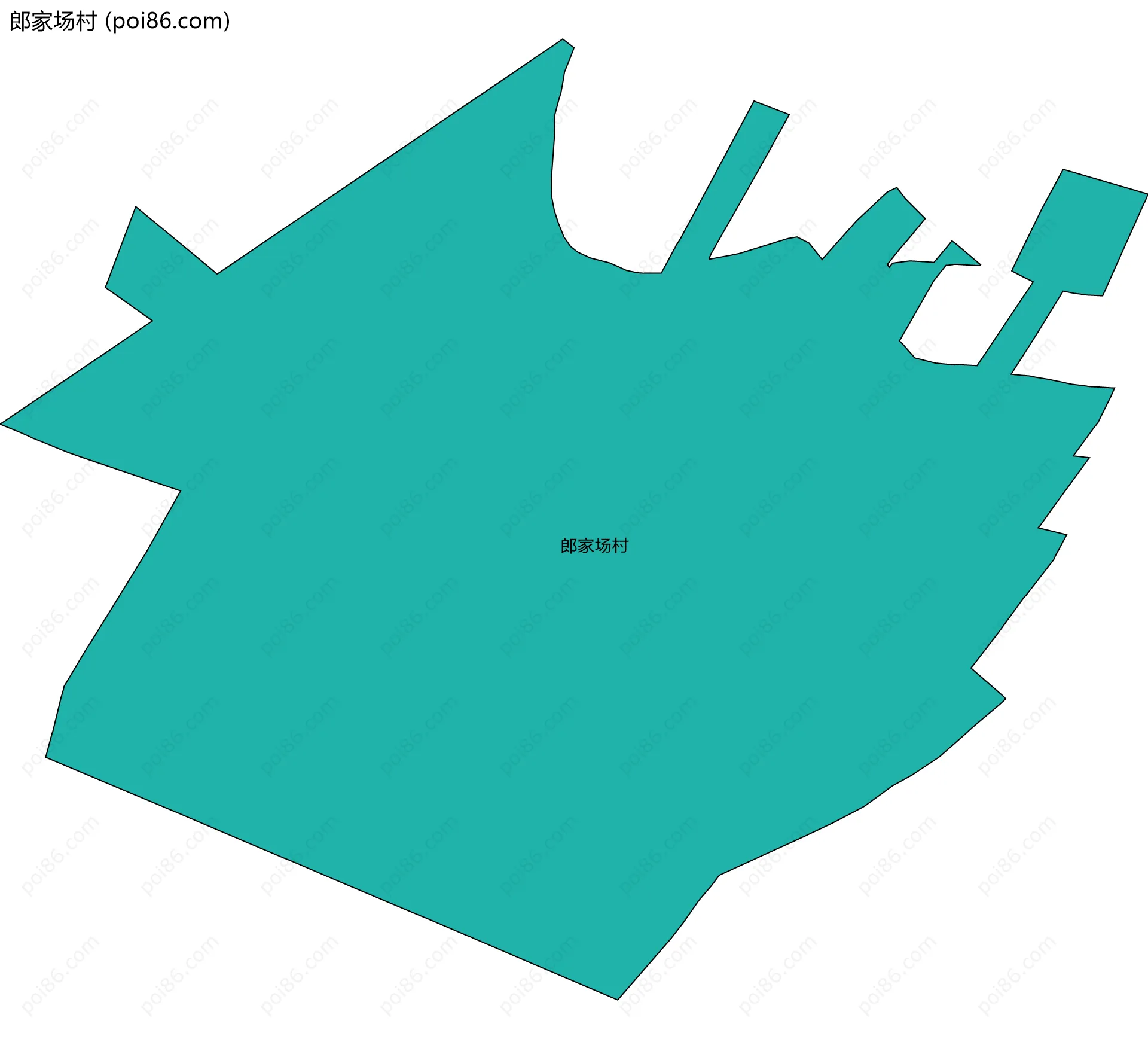 郎家场村边界地图