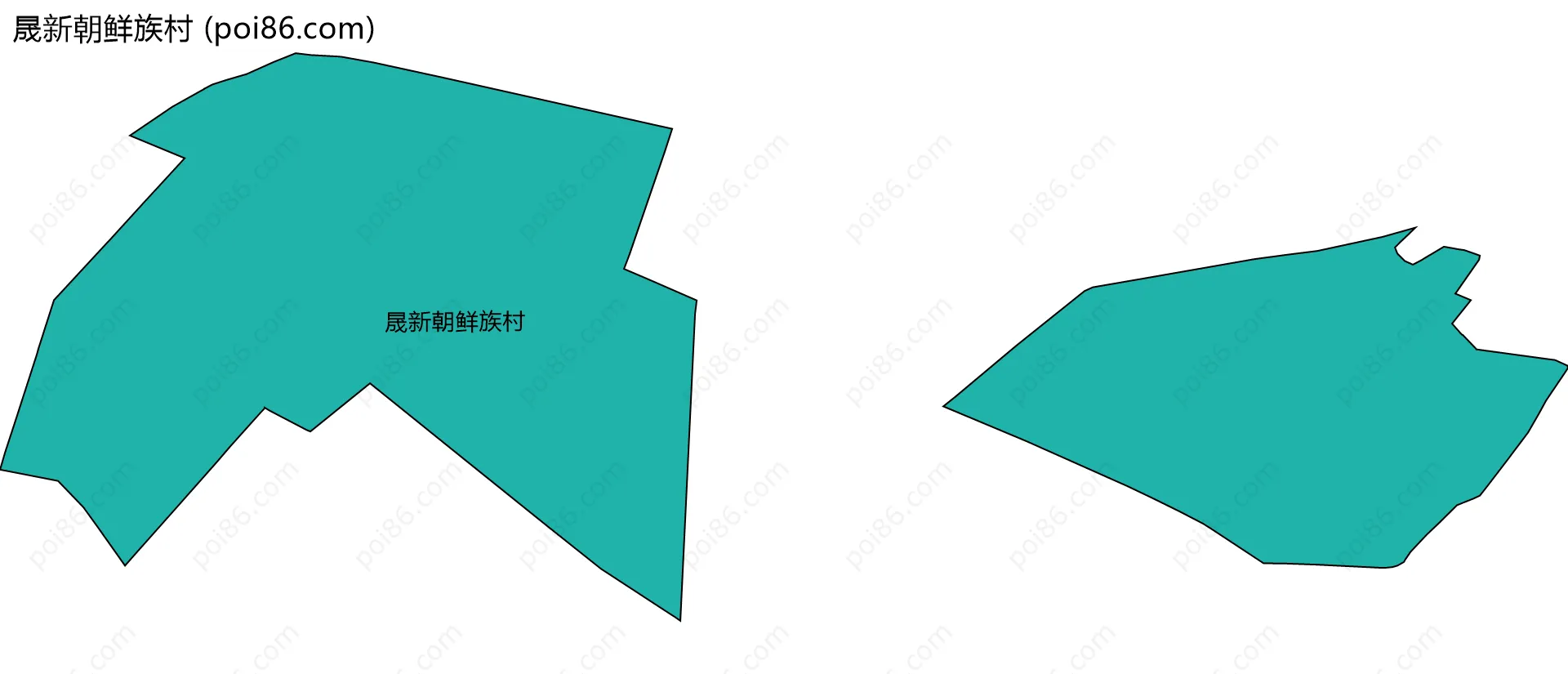 晟新朝鲜族村边界地图