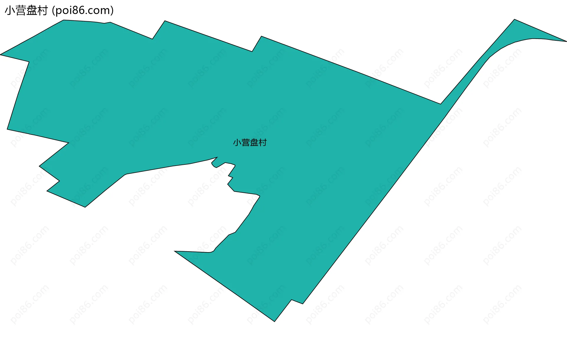 小营盘村边界地图