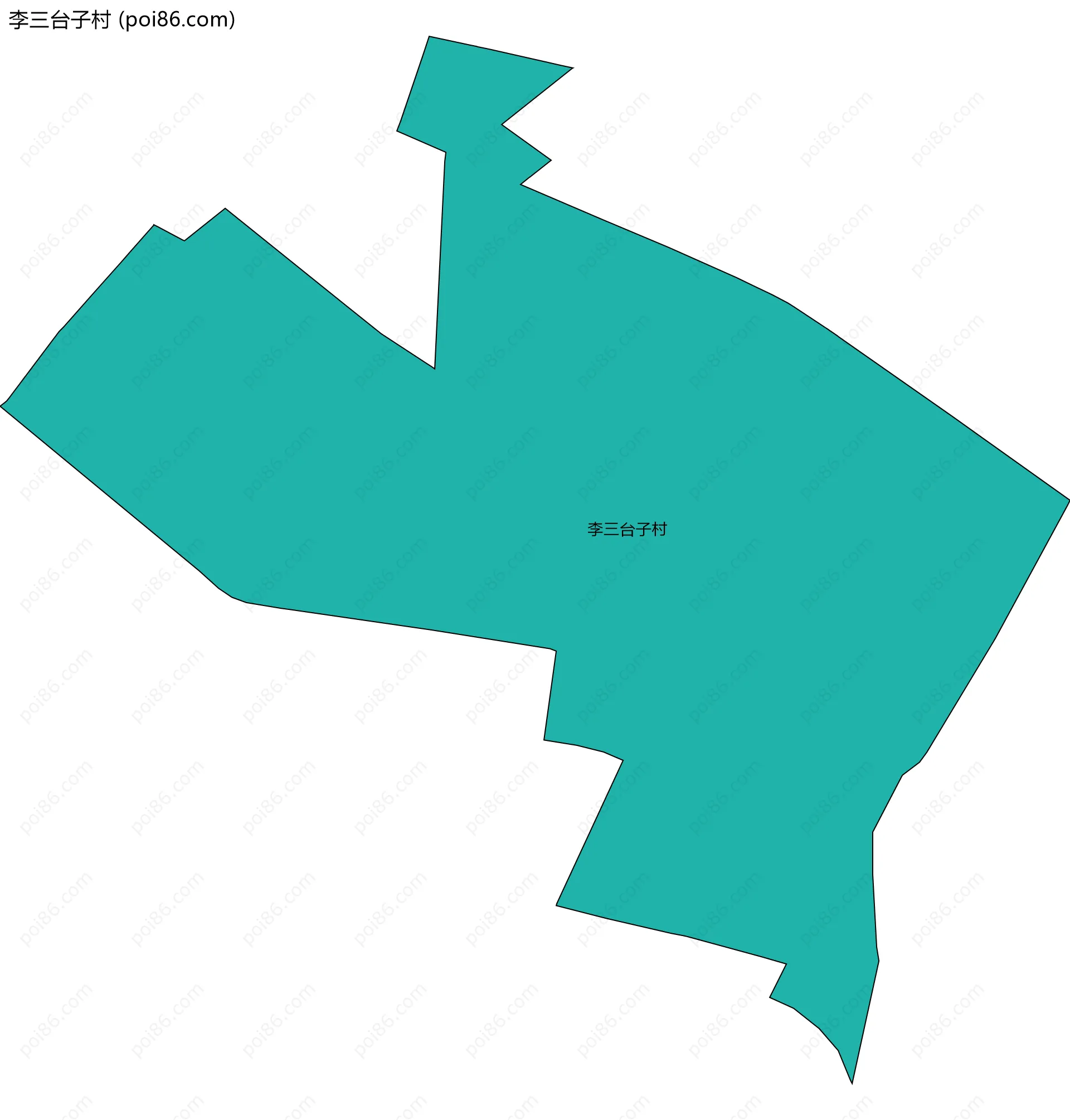 李三台子村边界地图