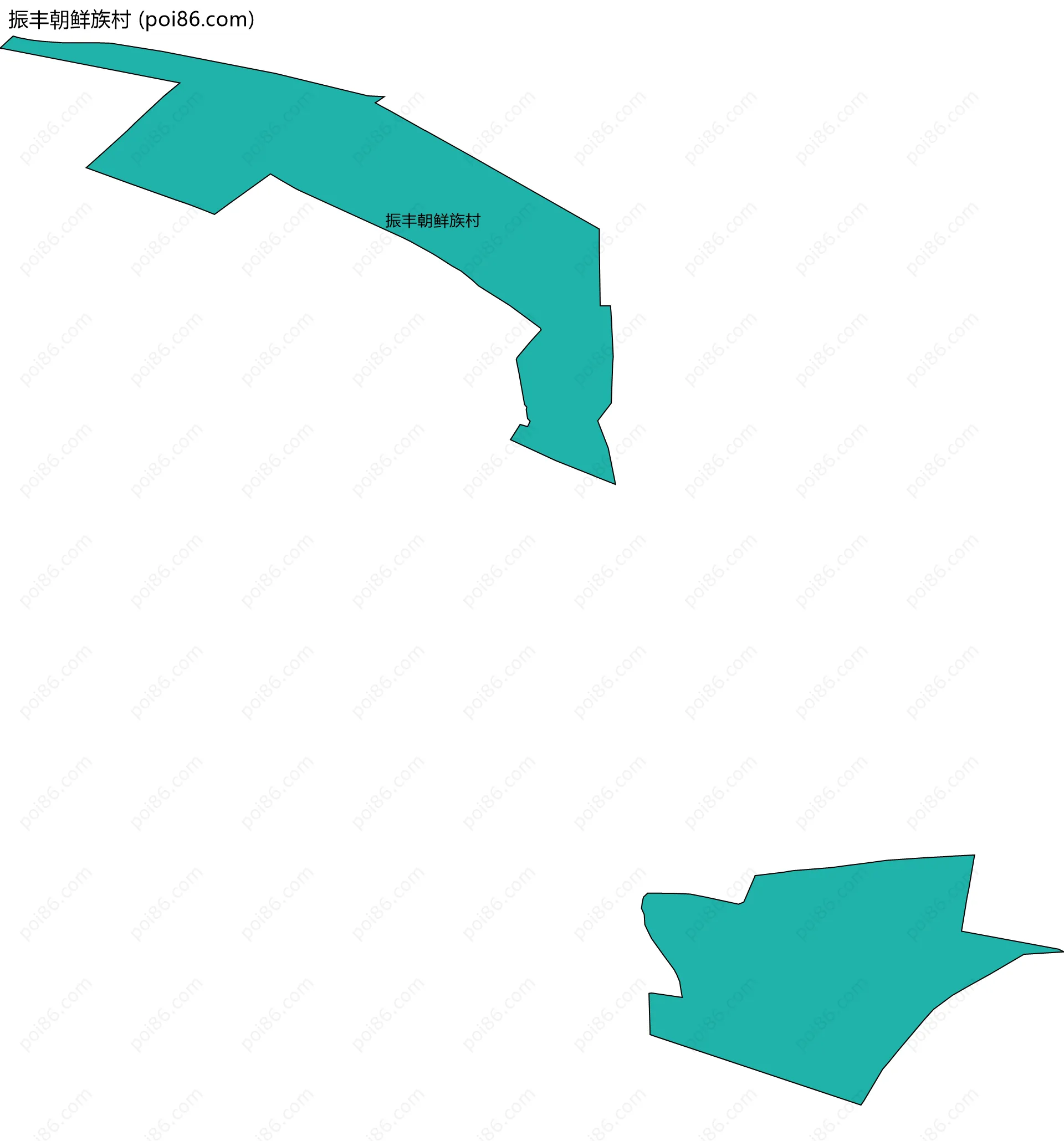 振丰朝鲜族村边界地图