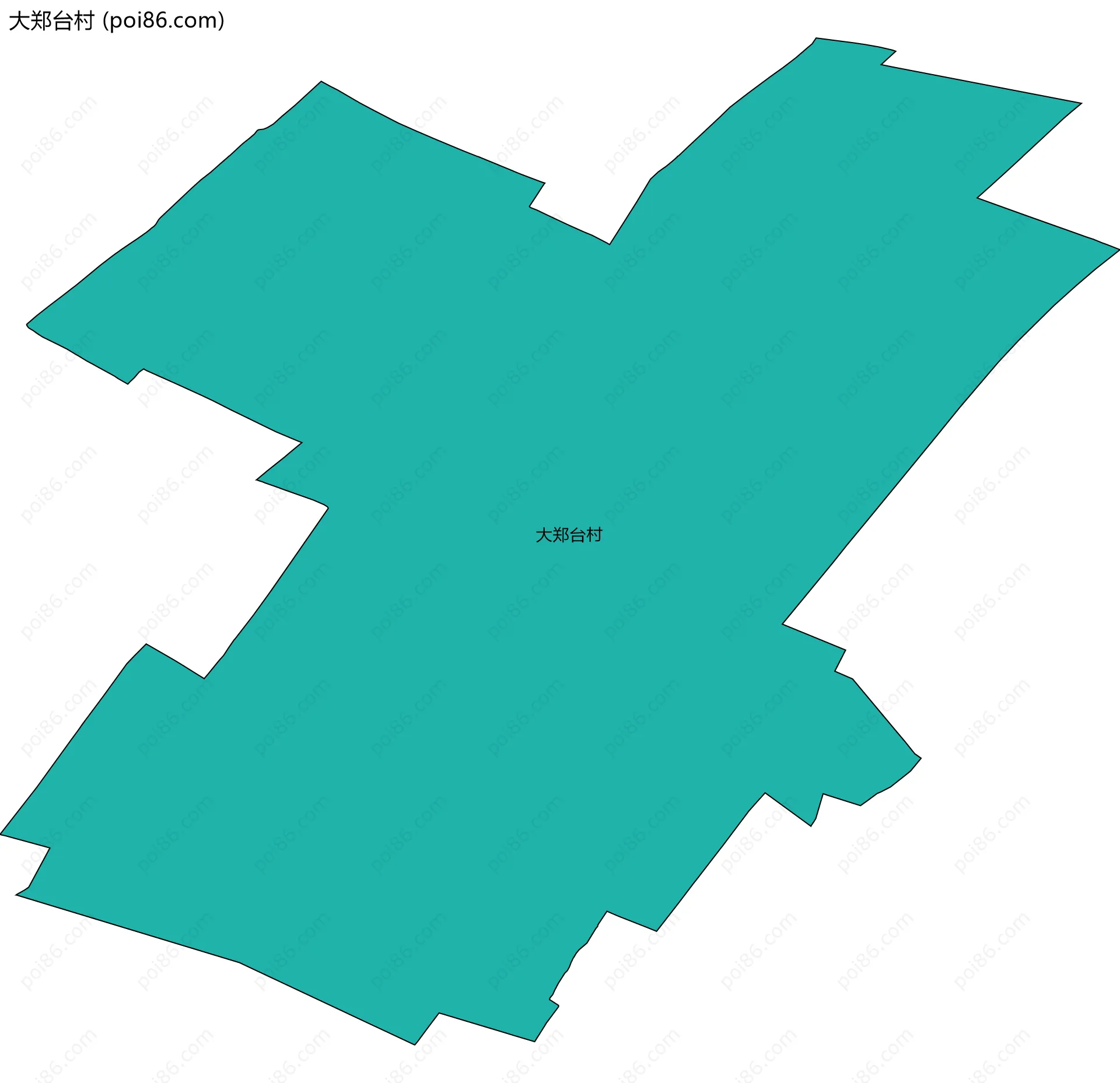 大郑台村边界地图