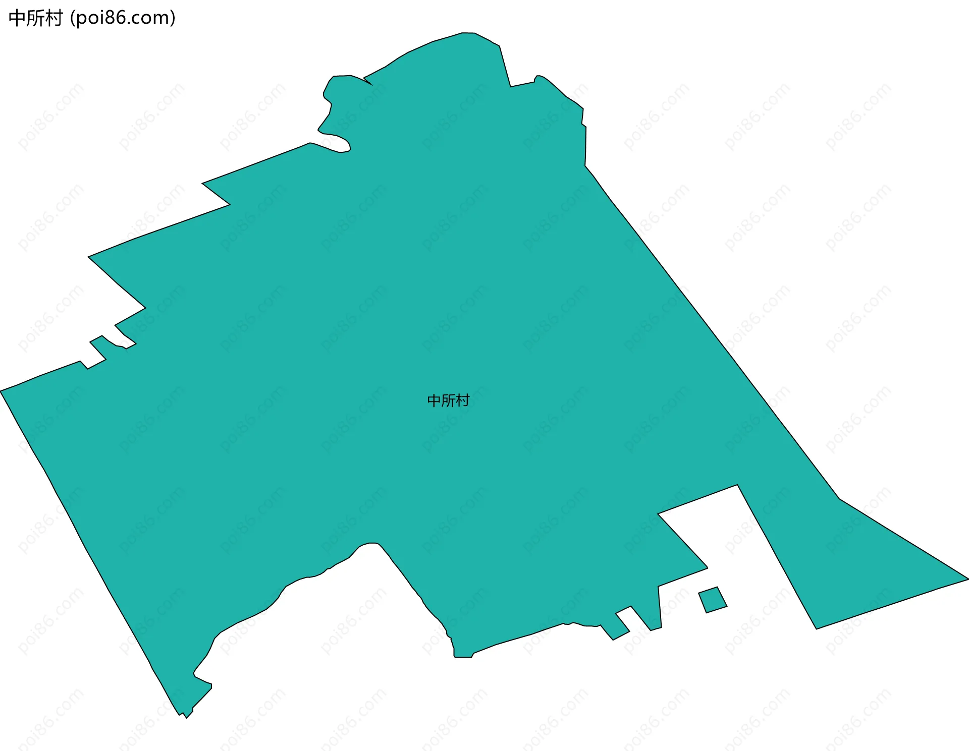 中所村边界地图