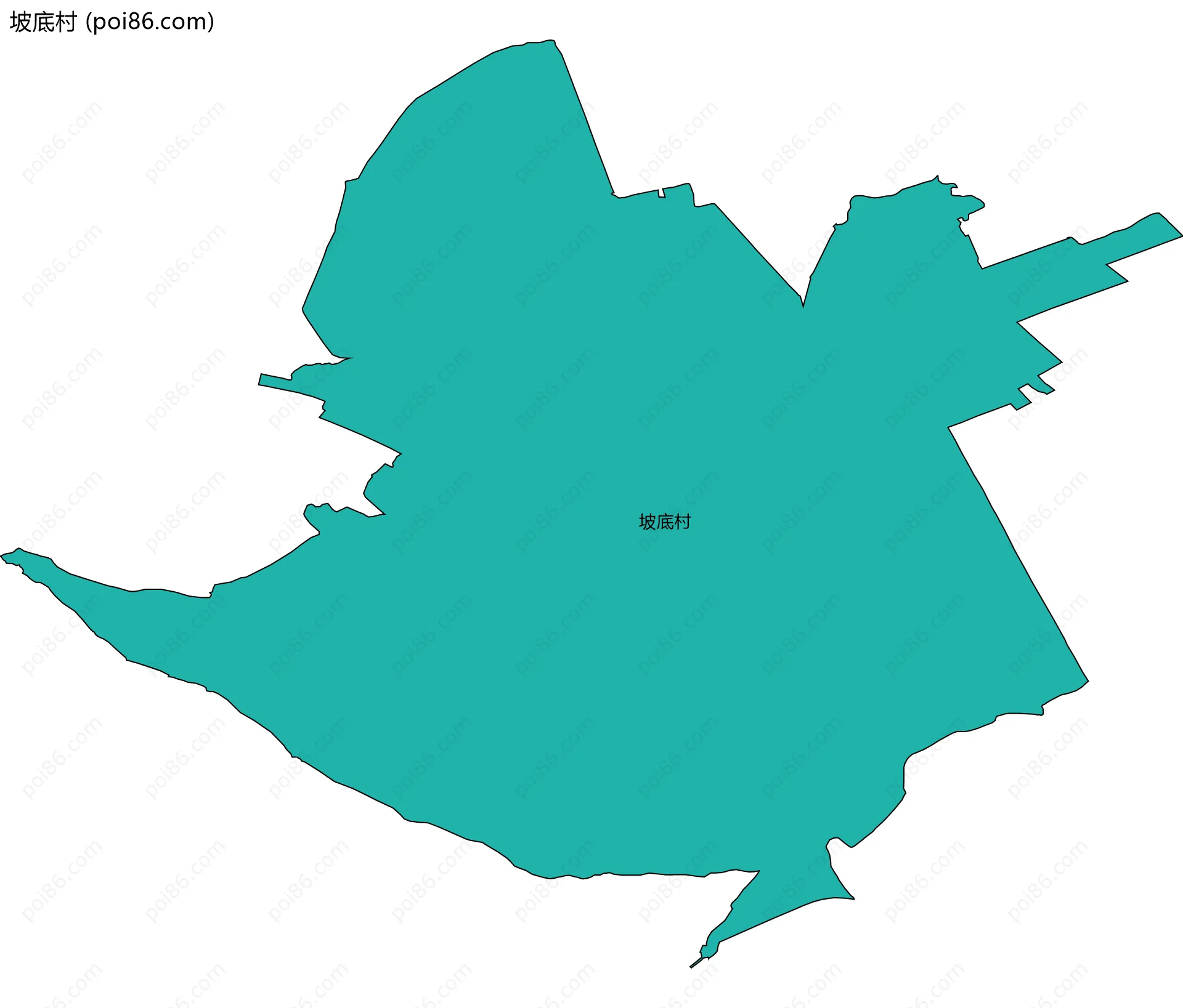 坡底村边界地图