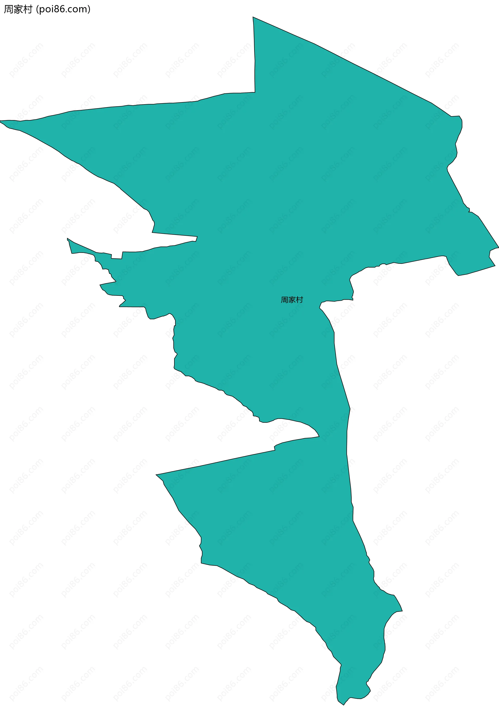 周家村边界地图