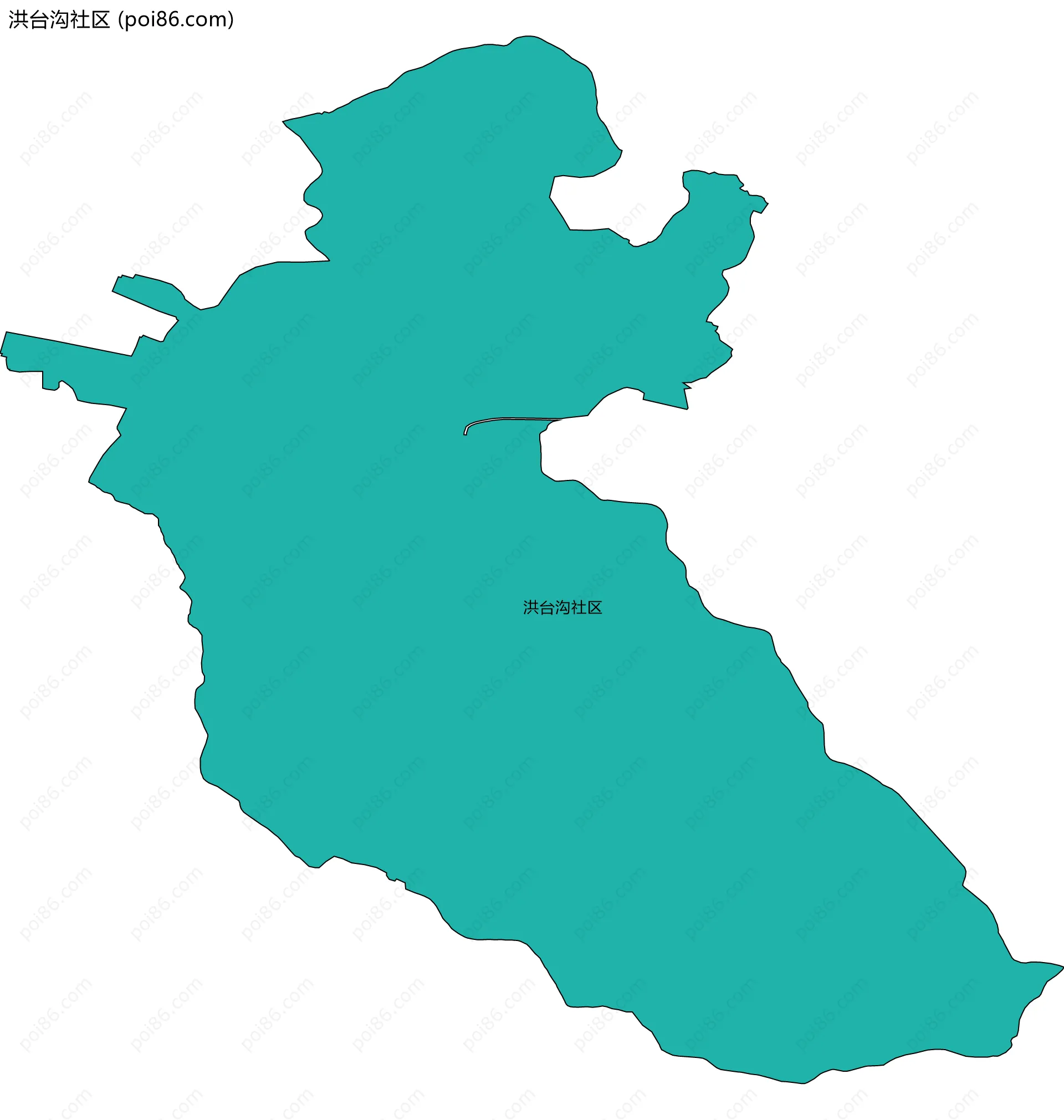 洪台沟社区边界地图