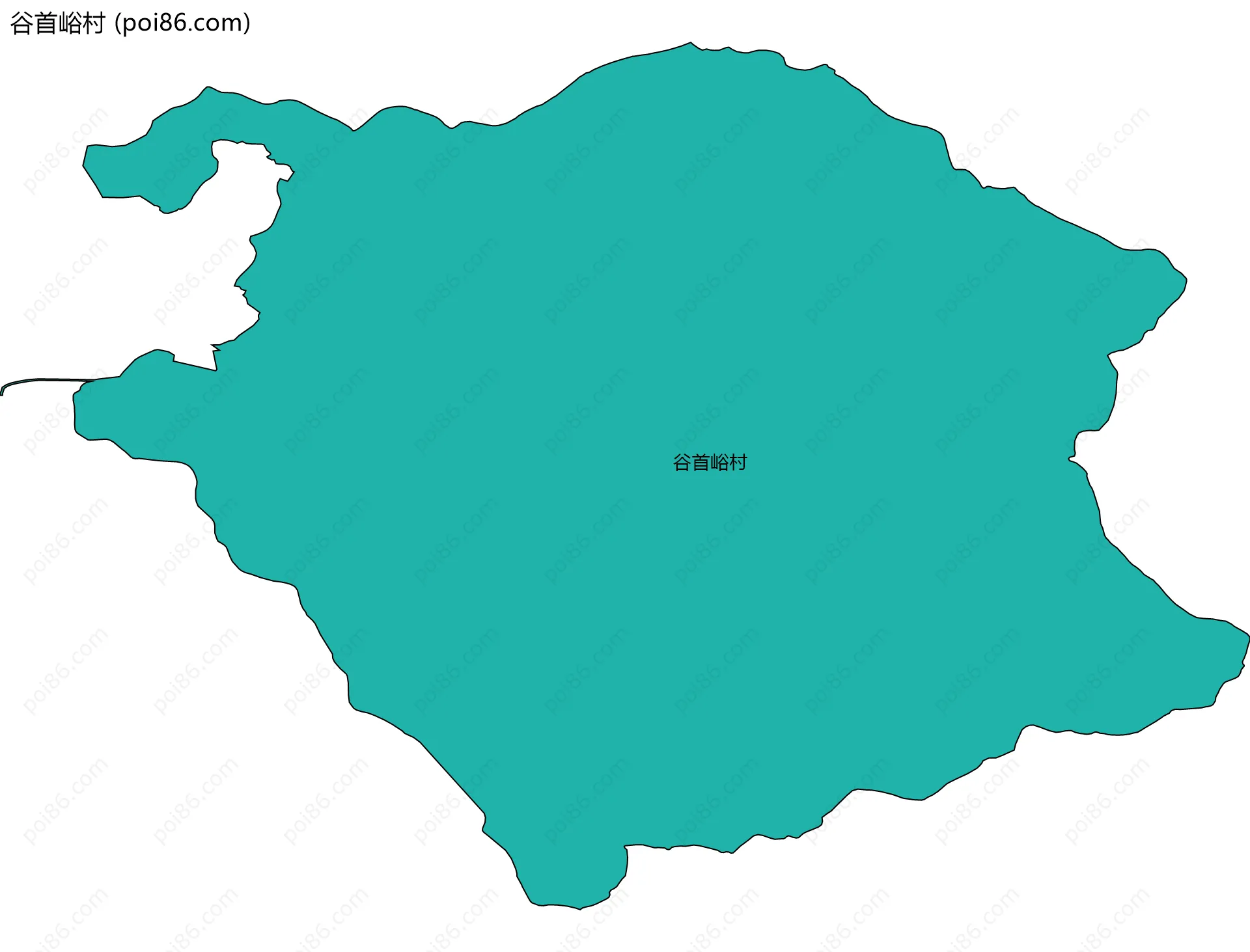 谷首峪村边界地图