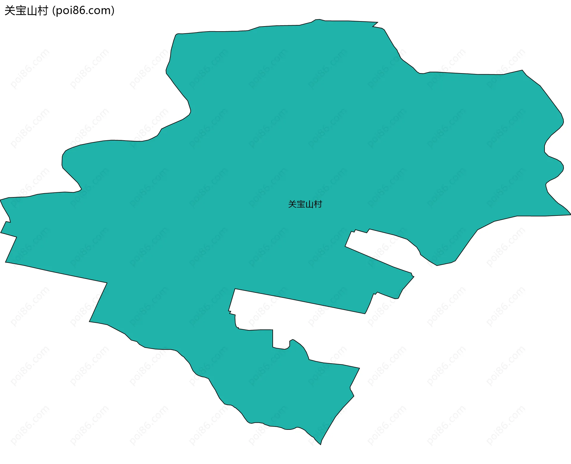 关宝山村边界地图
