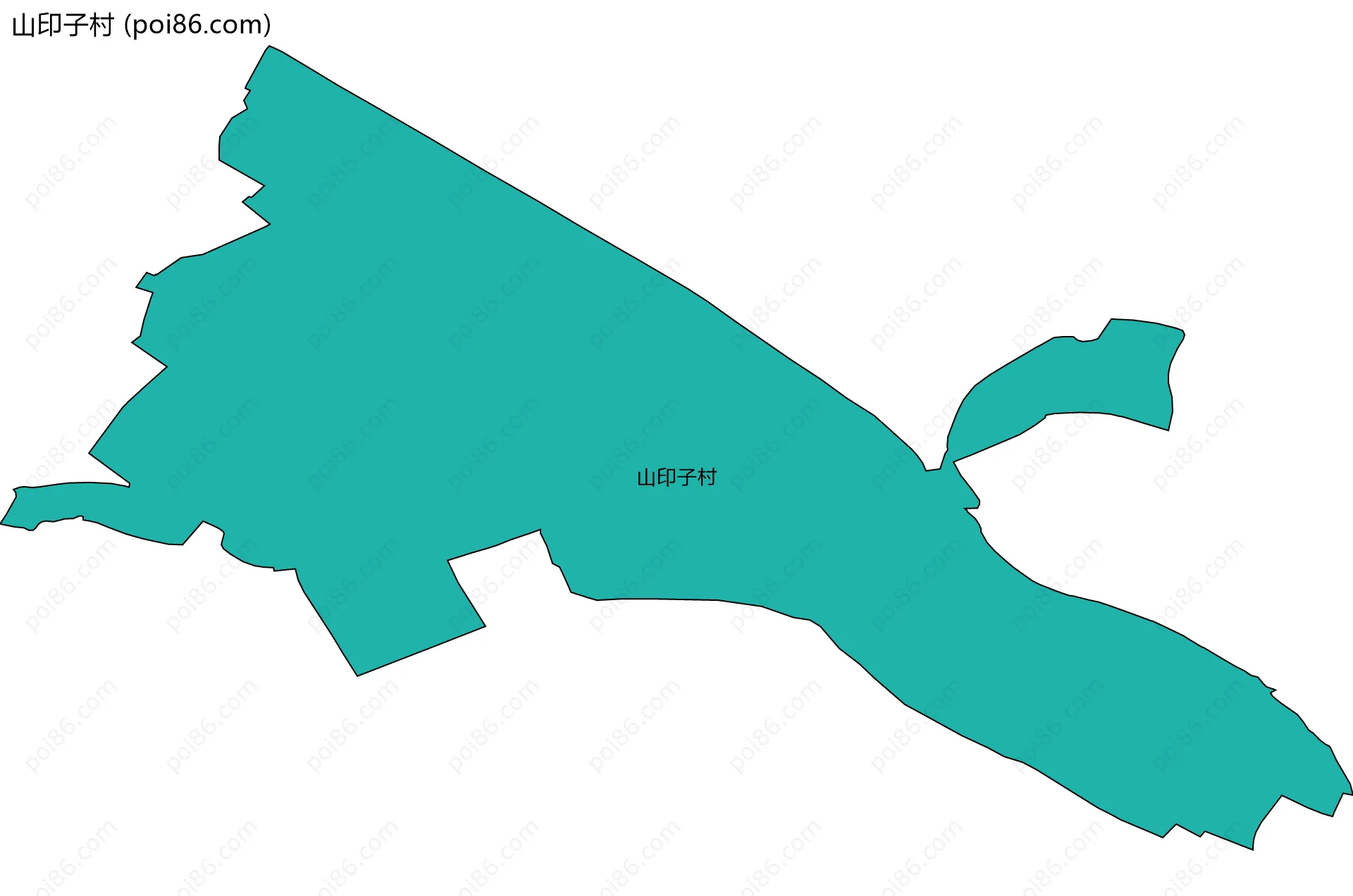 山印子村边界地图