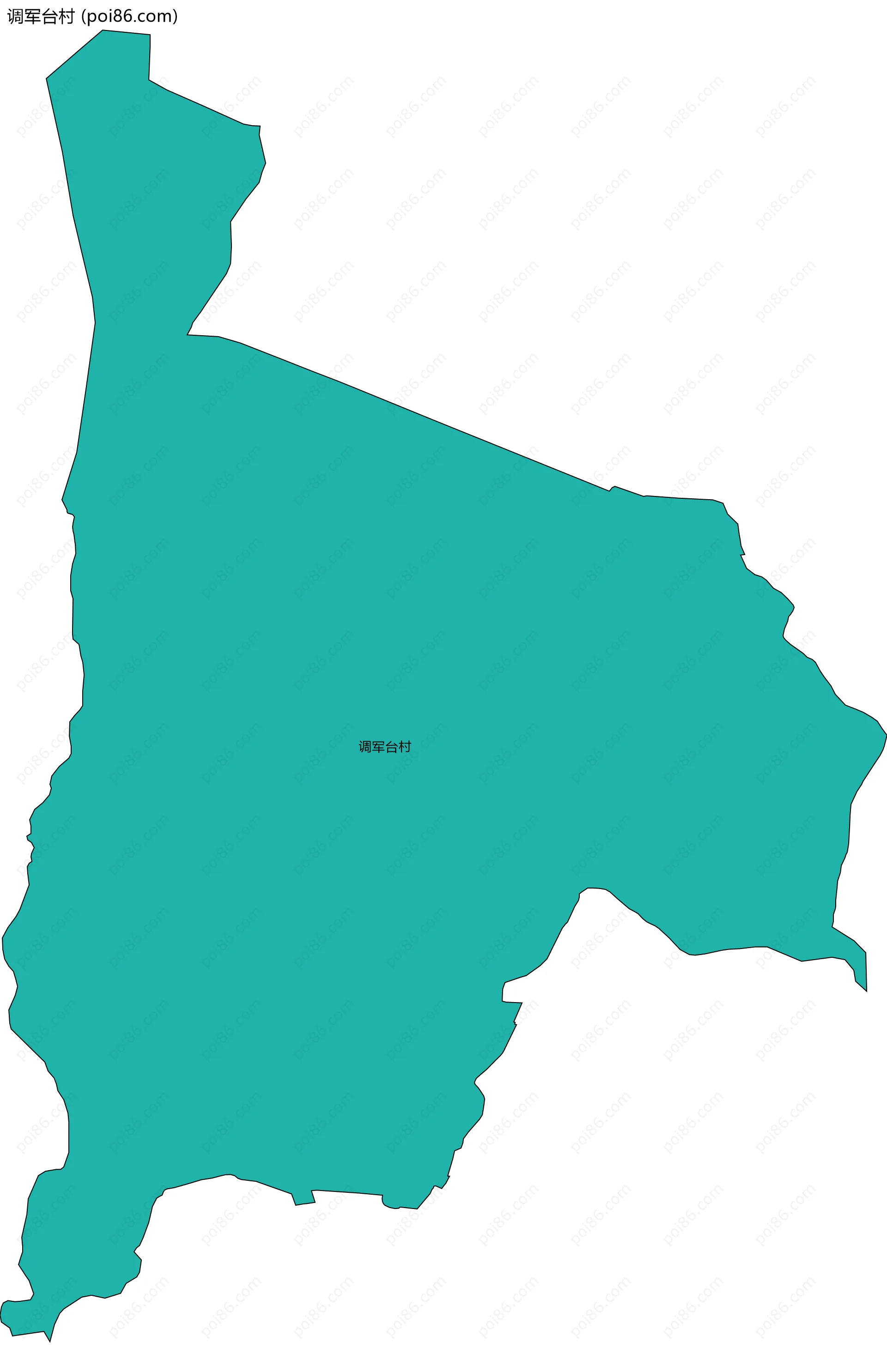 调军台村边界地图