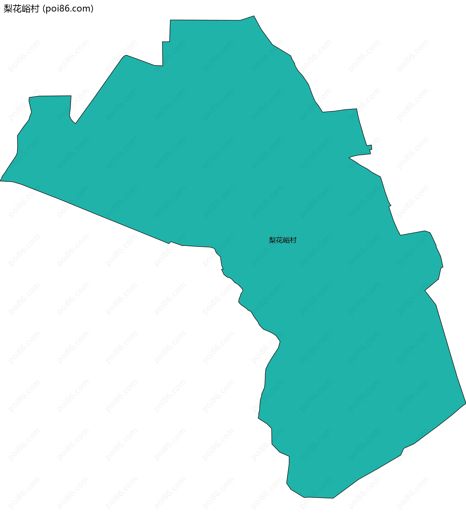 梨花峪村边界地图