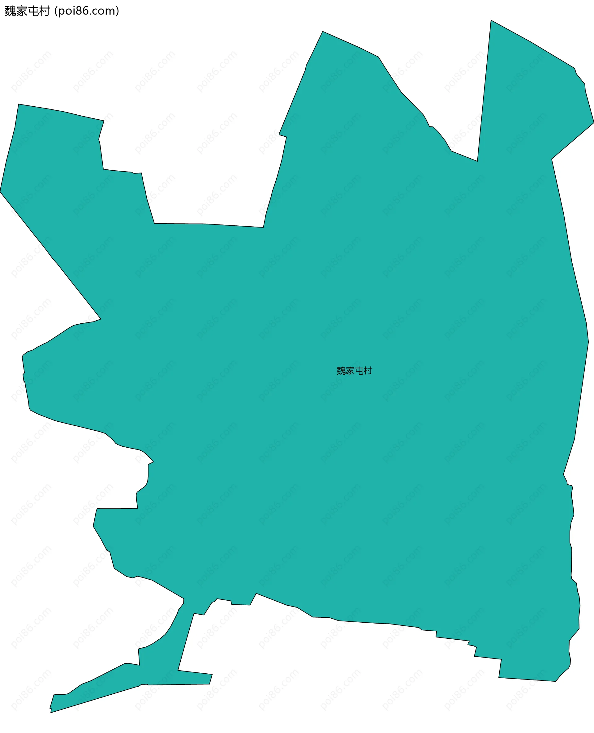 魏家屯村边界地图