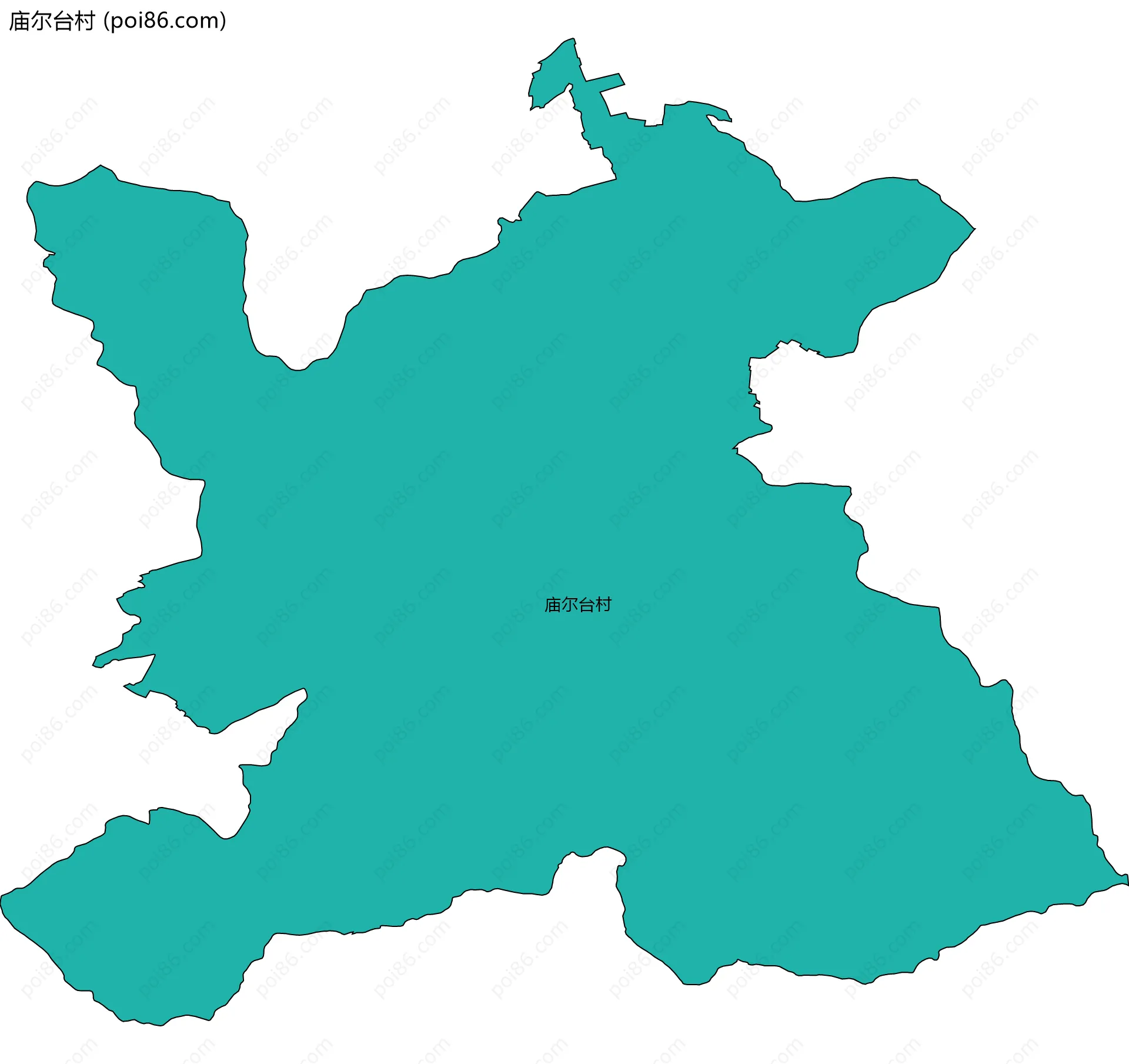 庙尔台村边界地图