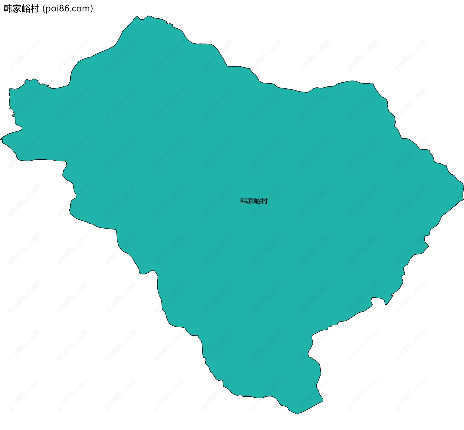 韩家峪村边界地图