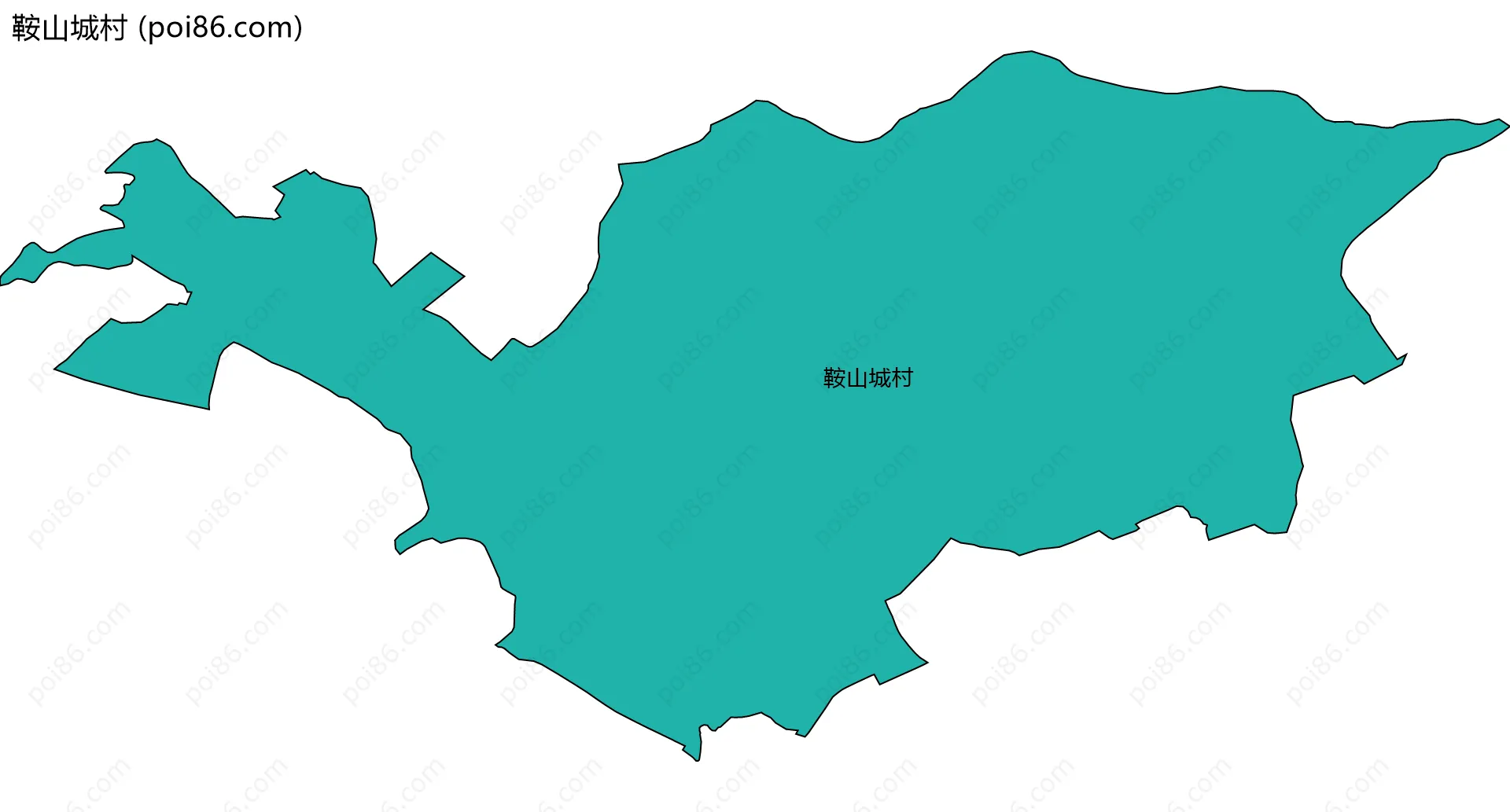 鞍山城村边界地图