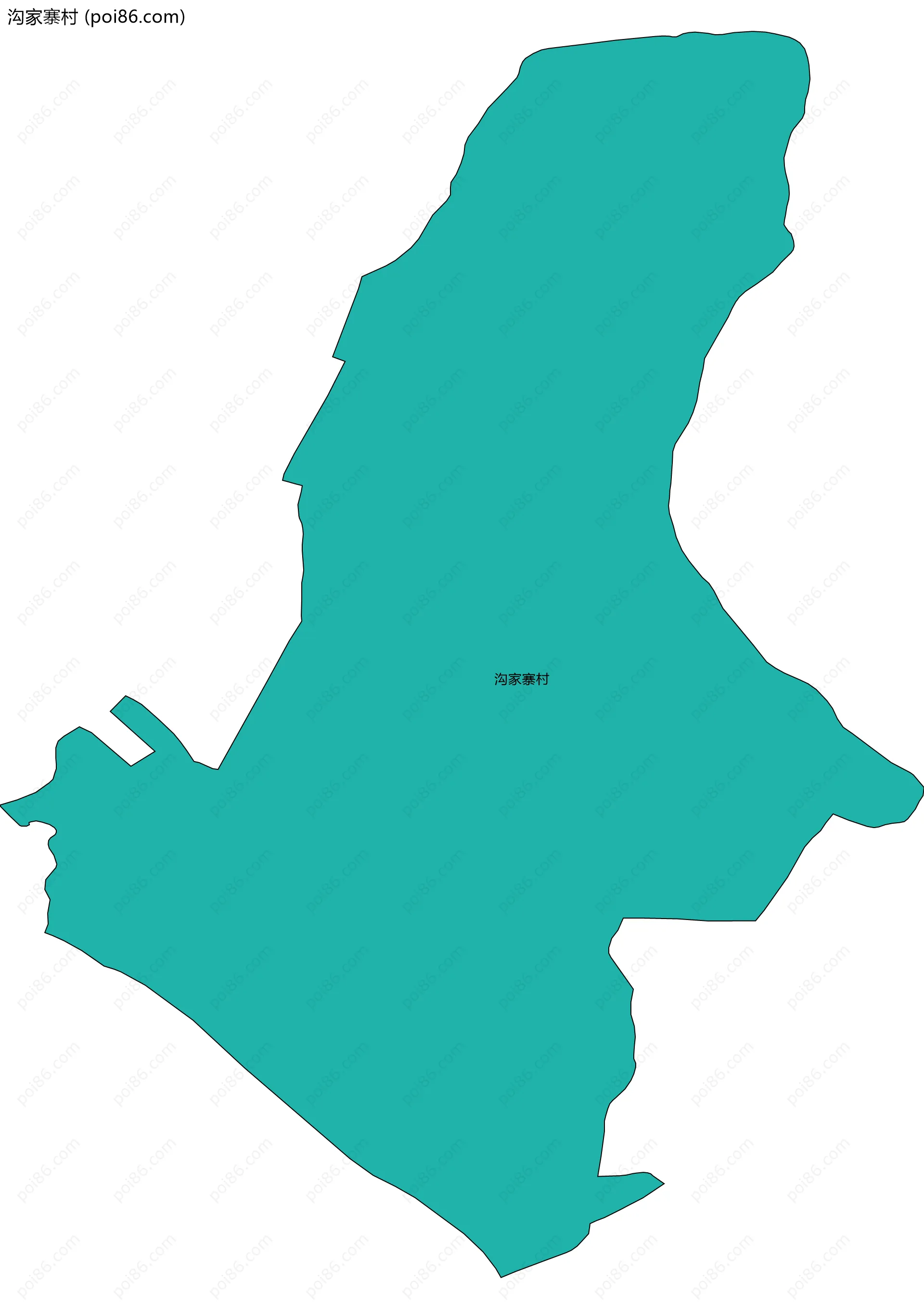 沟家寨村边界地图