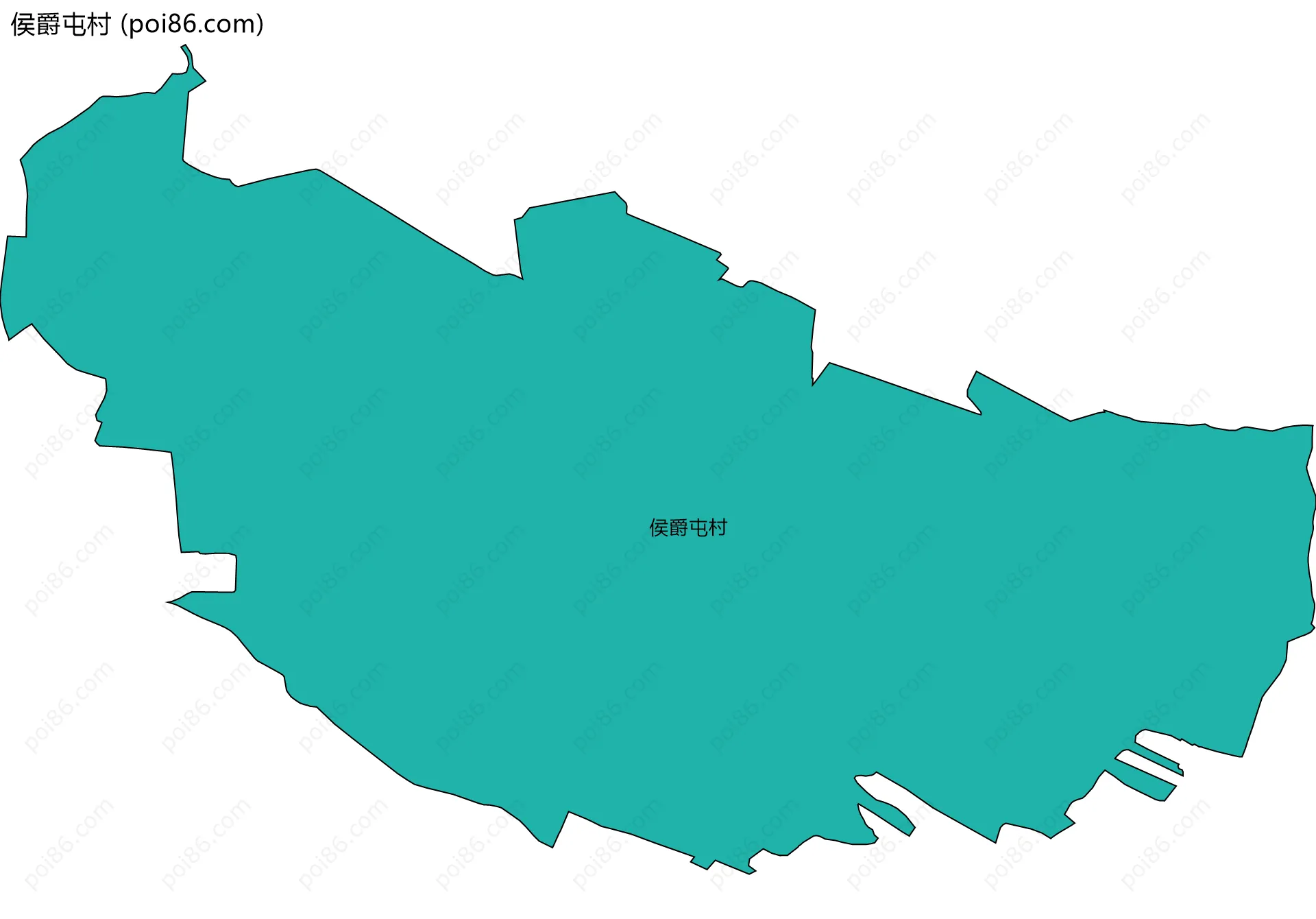 侯爵屯村边界地图