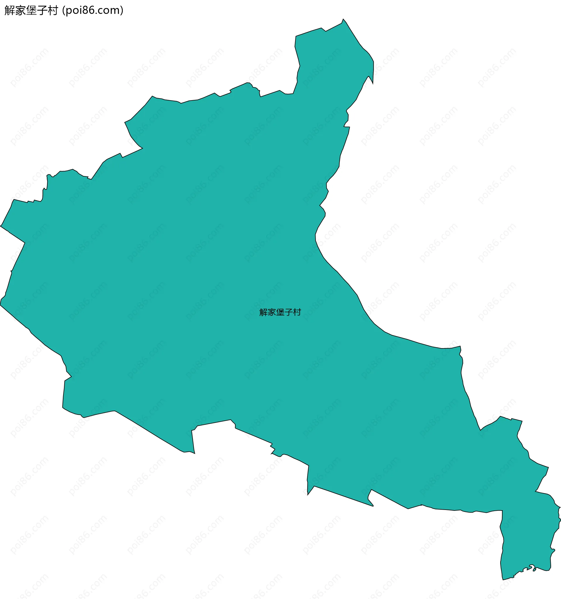 解家堡子村边界地图