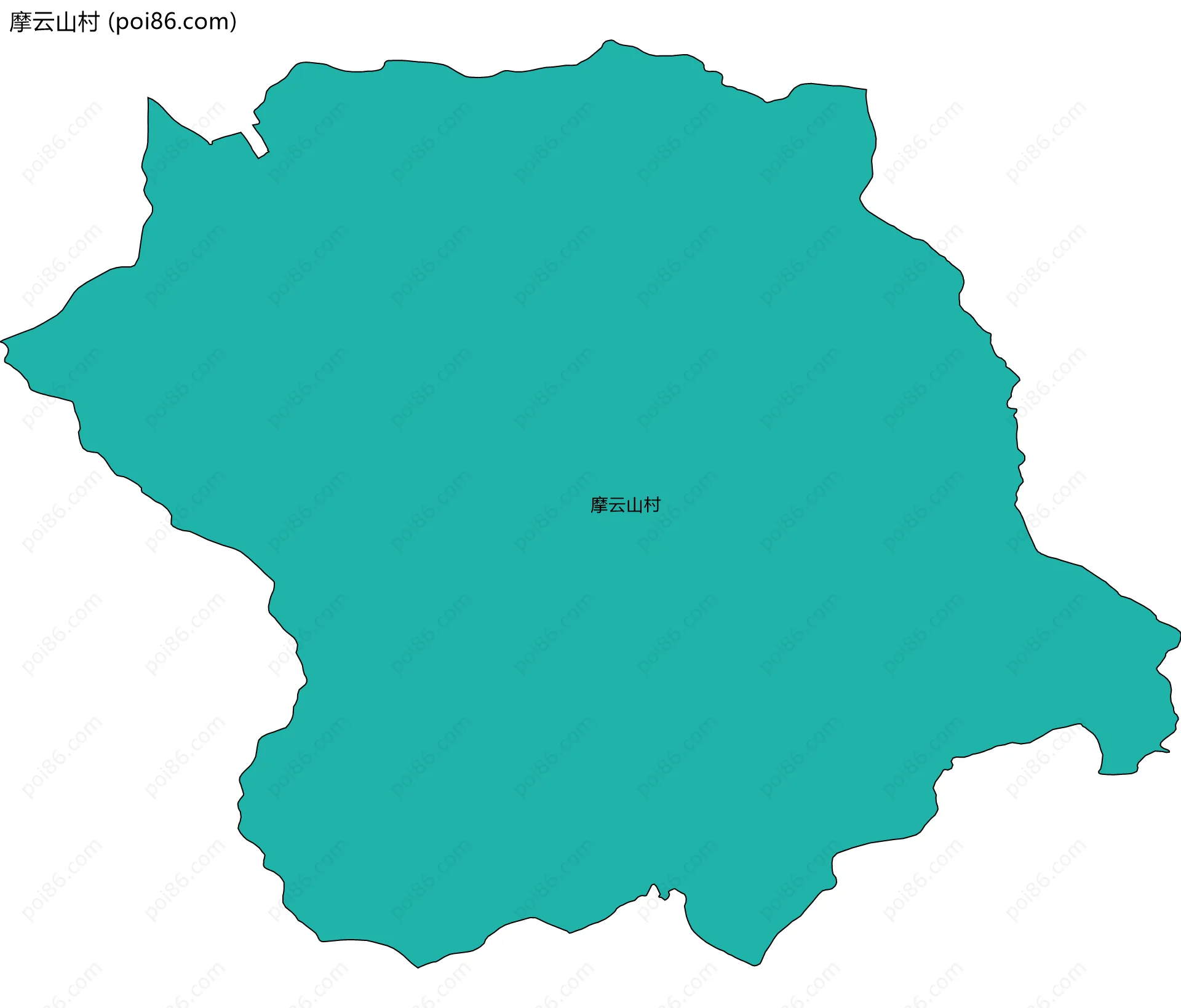 摩云山村边界地图