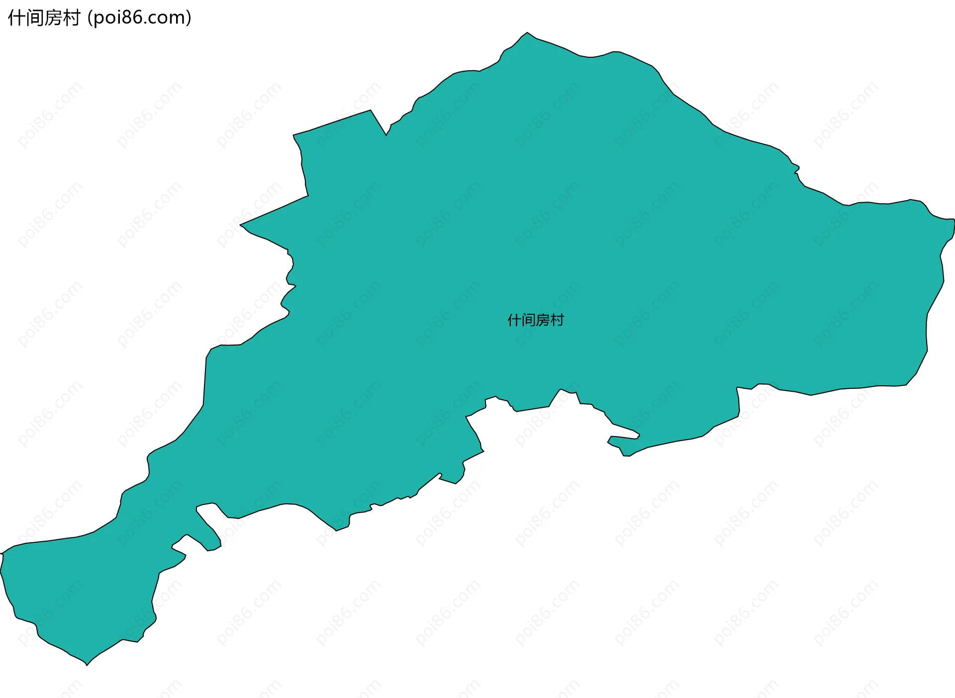 什间房村边界地图