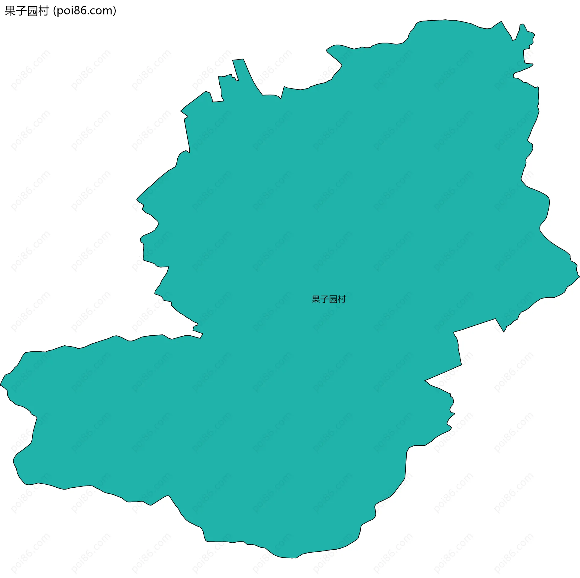 果子园村边界地图