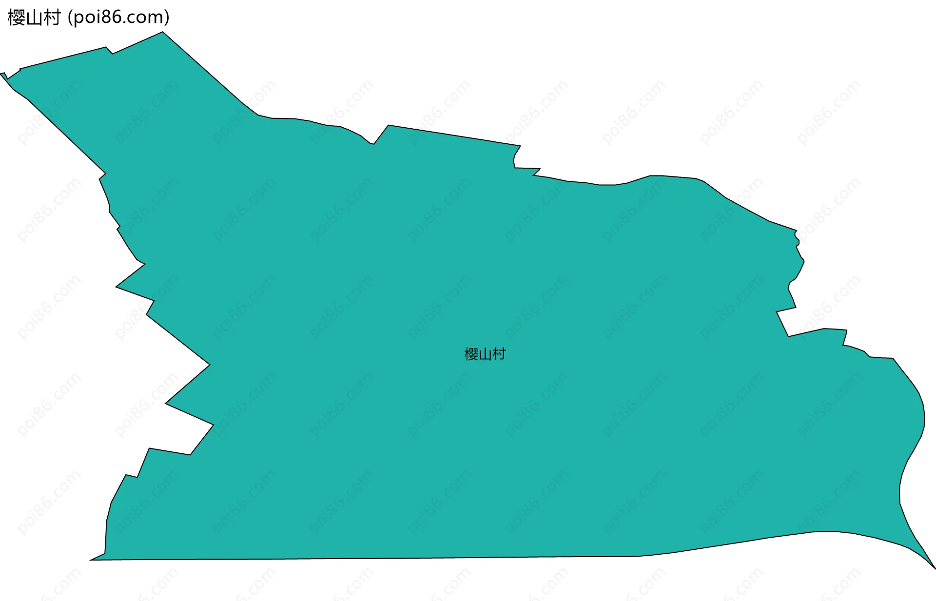 樱山村边界地图