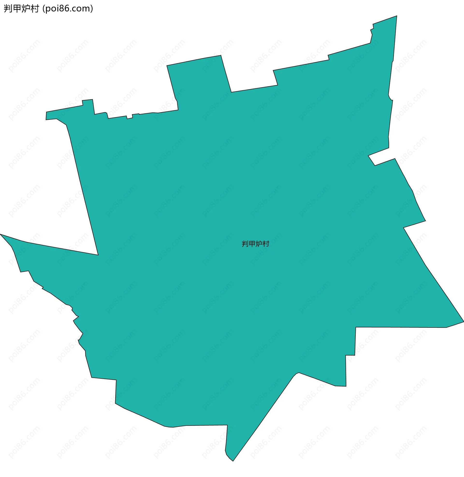 判甲炉村边界地图